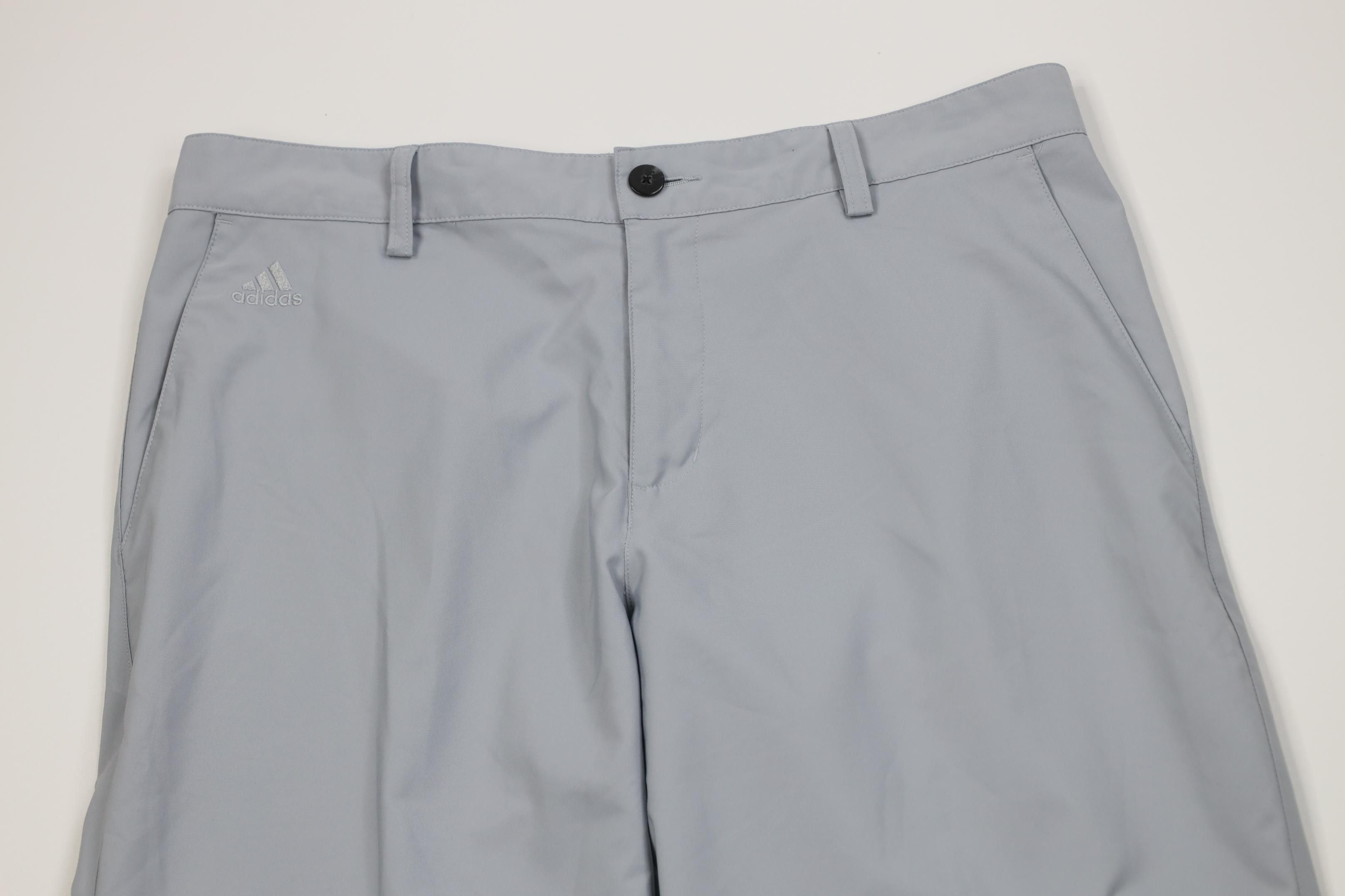 Adidas Vintage Y2K Adidas Golf Tech Knit Wide Leg Chino Pants Gray Size US 34 / EU 50 - 2 Thumbnail