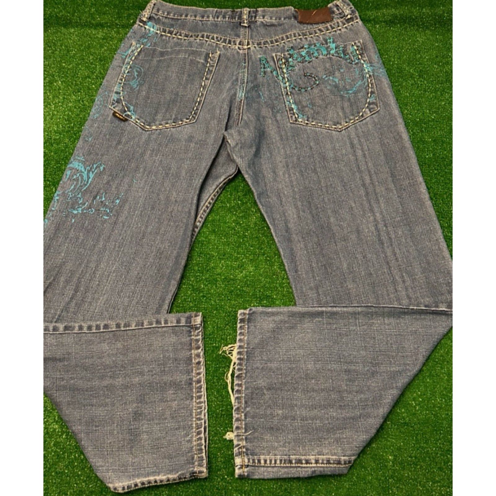 Akademiks VINTAGE Akademiks Baggy Jeans Men 36 Wide-Leg Grunge Hip Hop Y2K Skater 32 Inseam Size US 36 / EU 52 - 8 Thumbnail