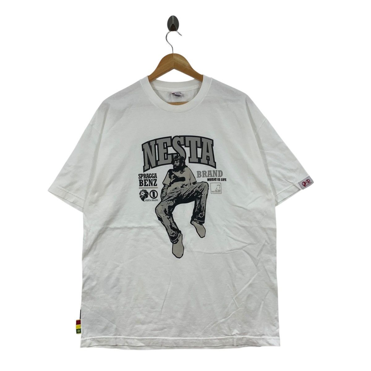 Vintage NESTA BRAND Spragga Benz Music Is Life Usa Tshirt