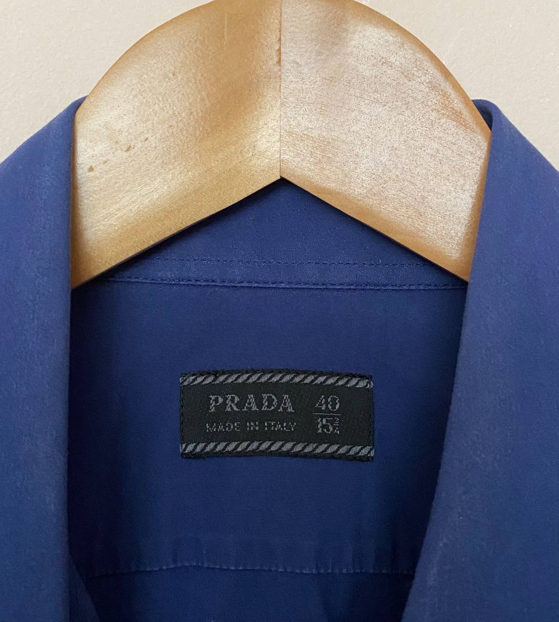 Prada 💙PRADA Shirt stretch Button Up Long Sleeve Top blue Size US M / EU 48-50 / 2 - 6 Thumbnail
