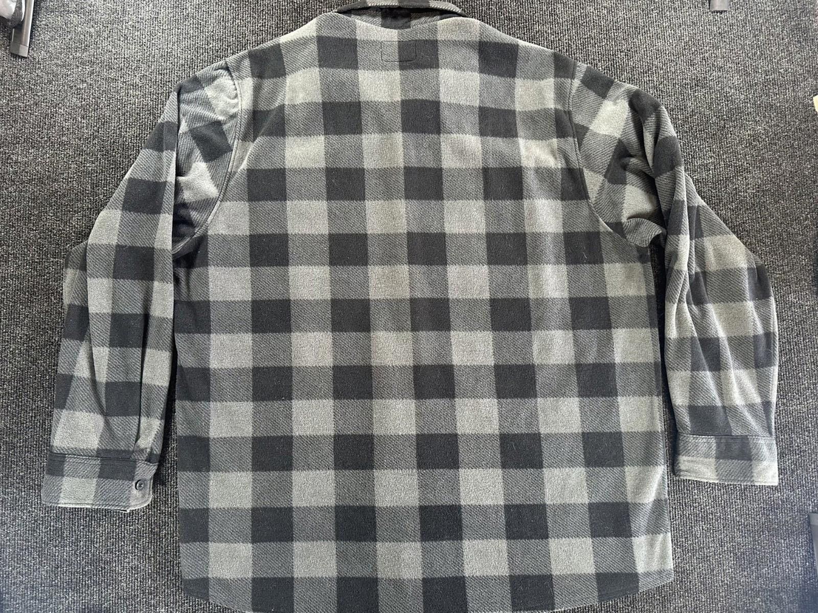 Wrangler Wrangler Authentics XL Gray/Black Button Down Fleece Size US XL / EU 56 / 4 - 6 Thumbnail