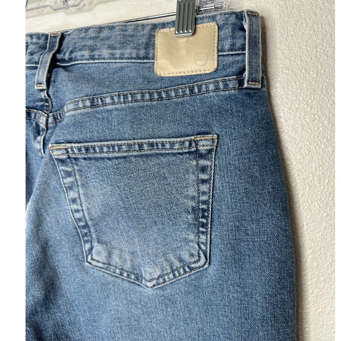 AG Adriano Goldschmied Adriano Goldschmied Ex-Boyfriend Raw Hem Medium Wash Jeans Size 28" / US 6 / IT 42 - 6 Thumbnail