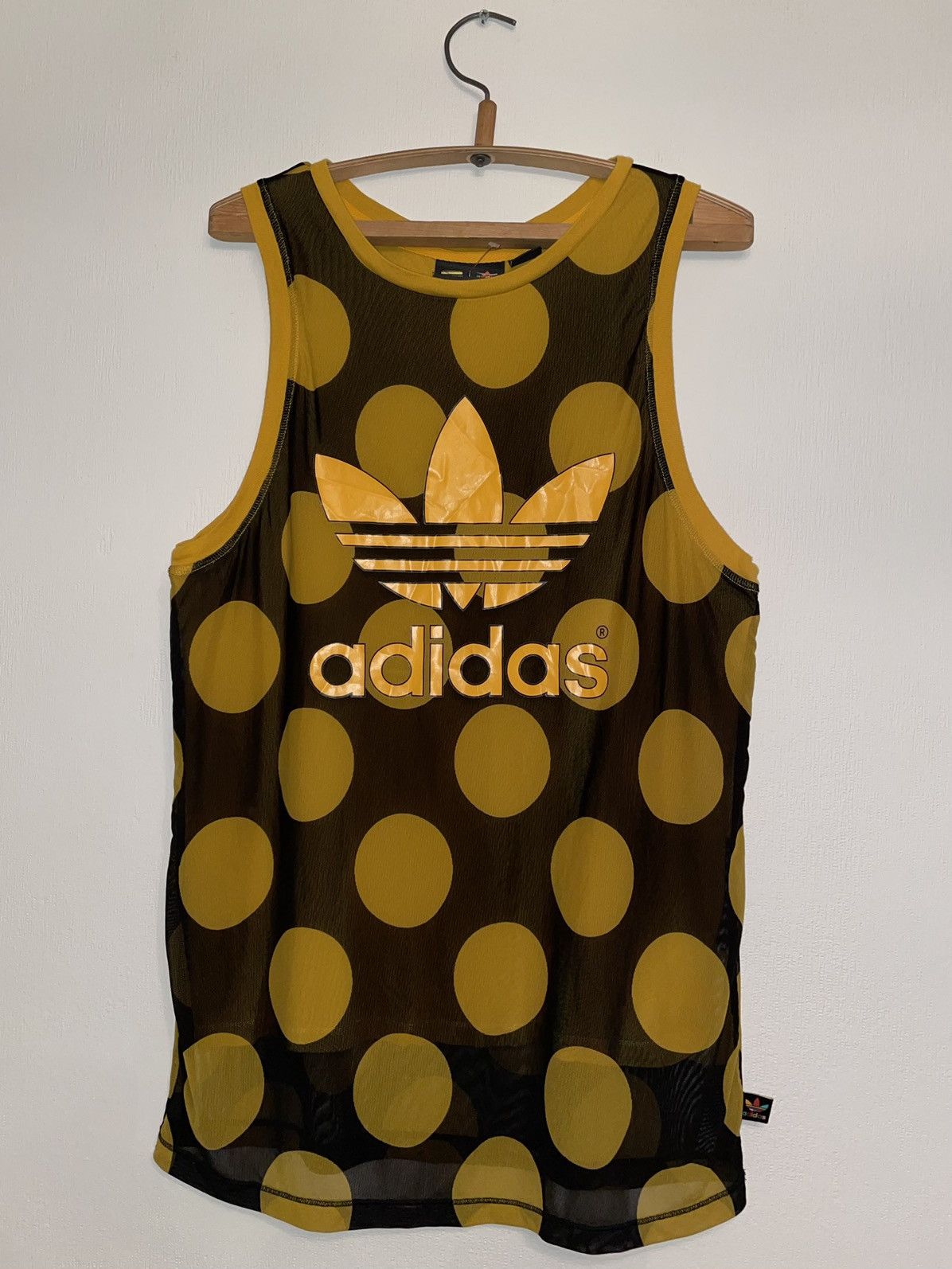 Adidas × Pharrell PHARRELL WILLIAMS Trefoil Polka Dot Sleeveless Dress Top Tank T-Shirt M Size S / US 4 / IT 40 - 14 Thumbnail