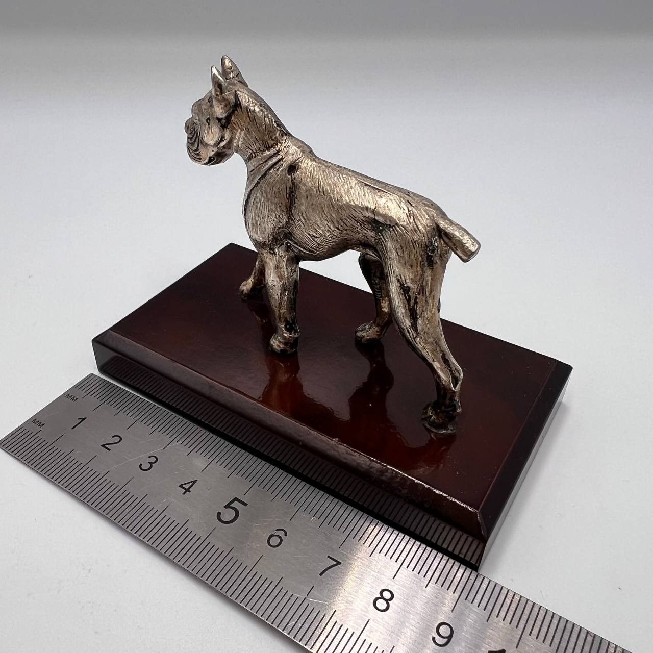 Vintage Vintage Collectible Figure Statue Silver Plated Boxer Dog Size ONE SIZE - 4 Thumbnail