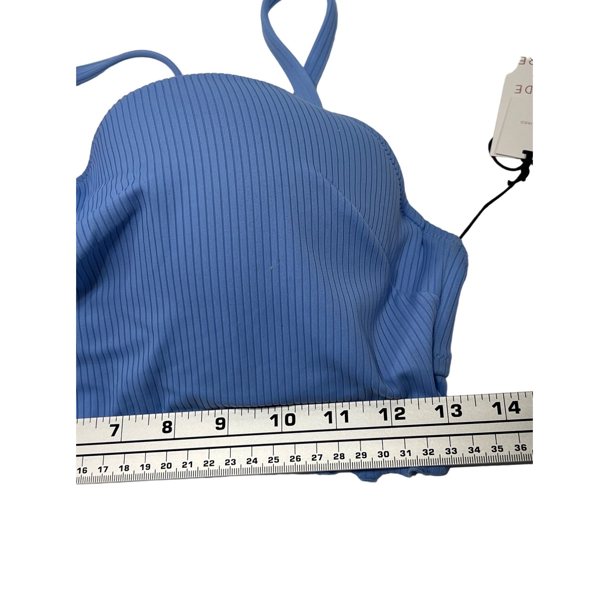 Other Shade & Shore - Women's Lightly Lined Longline Ribbed Bikini Size ONE SIZE - 5 Thumbnail