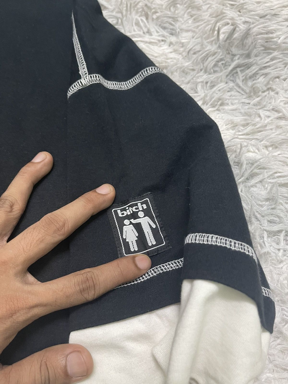 Other 2000s BITCH SKATEBOARD RARE TSHIRT DOUBLE LAYER Size US M / EU 48-50 / 2 - 8 Thumbnail