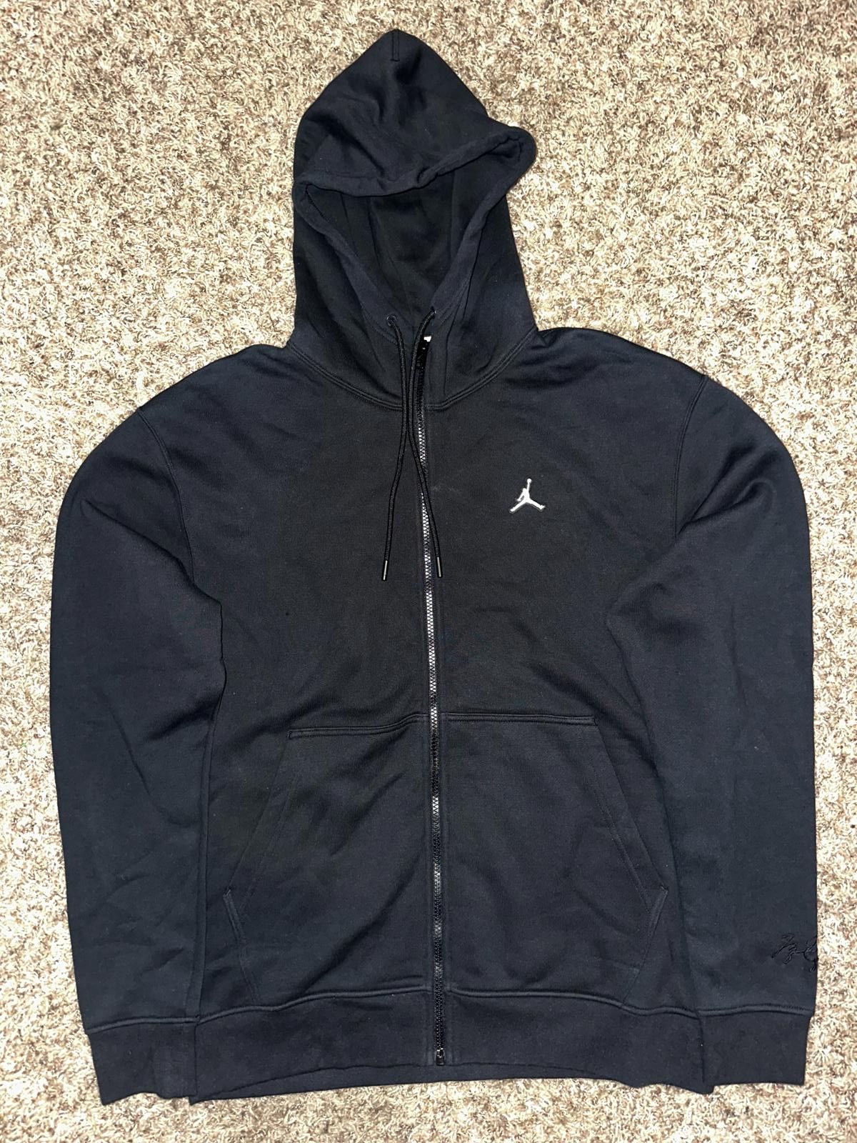 Designer Air Jordan Men’s Essential Fleece Full Zip Black Hoodie Sample Size US M / EU 48-50 / 2 - 1 Thumbnail
