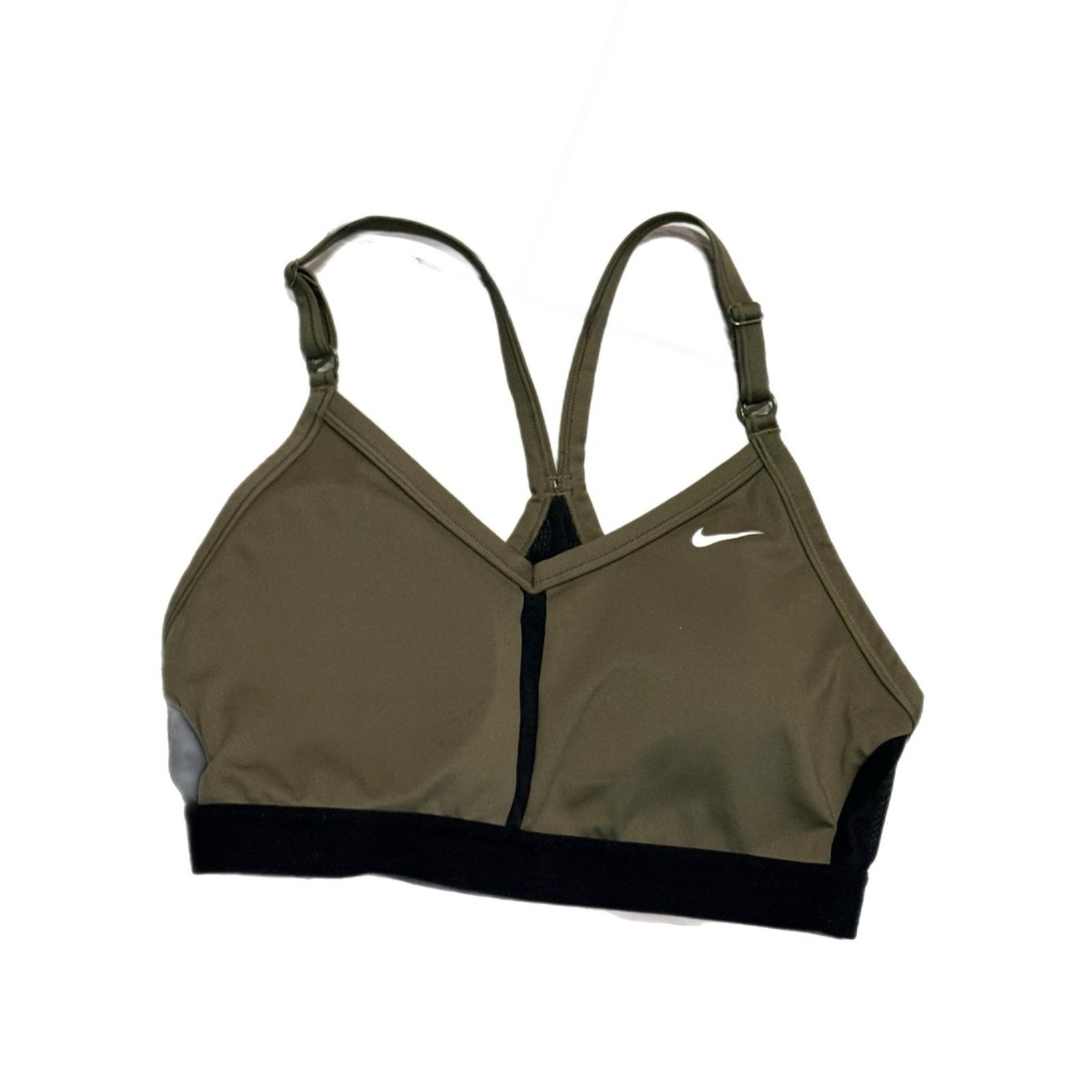 Nike Nike Olive Green Adjustable Strap Sports Bra Size L / US 10 / IT 46 - 1 Thumbnail