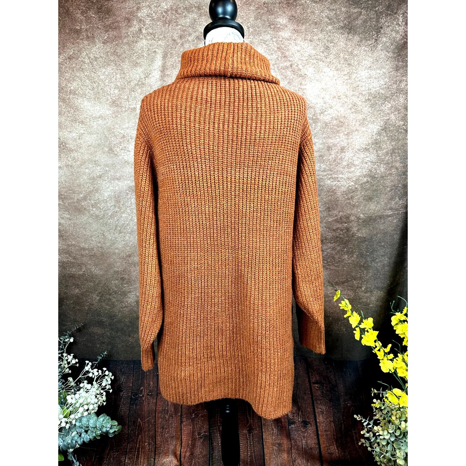 Free People Free People Eleven Chunky Knit Sweater - Rust - size M Size M / US 6-8 / IT 42-44 - 12 Thumbnail