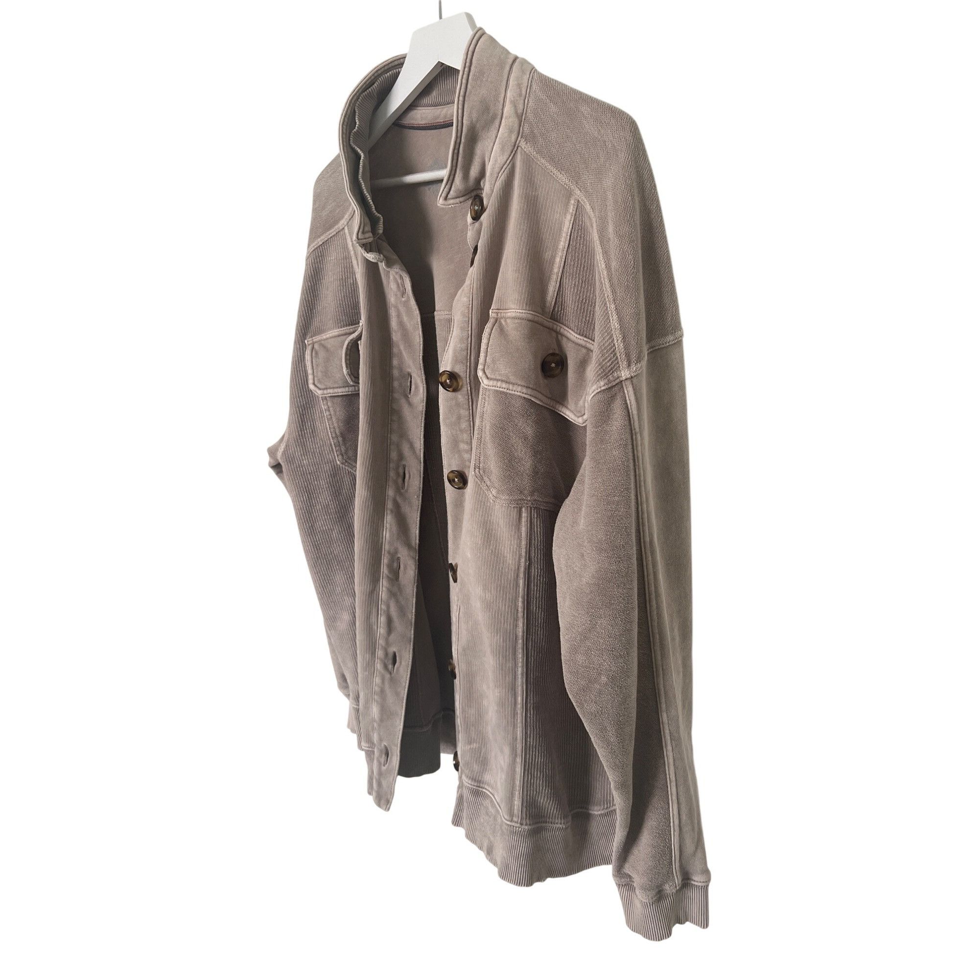 Anthropologie Pilcro Anthropologie Taupe Oversized Shacket Size XL / US 12-14 / IT 48-50 - 7 Thumbnail