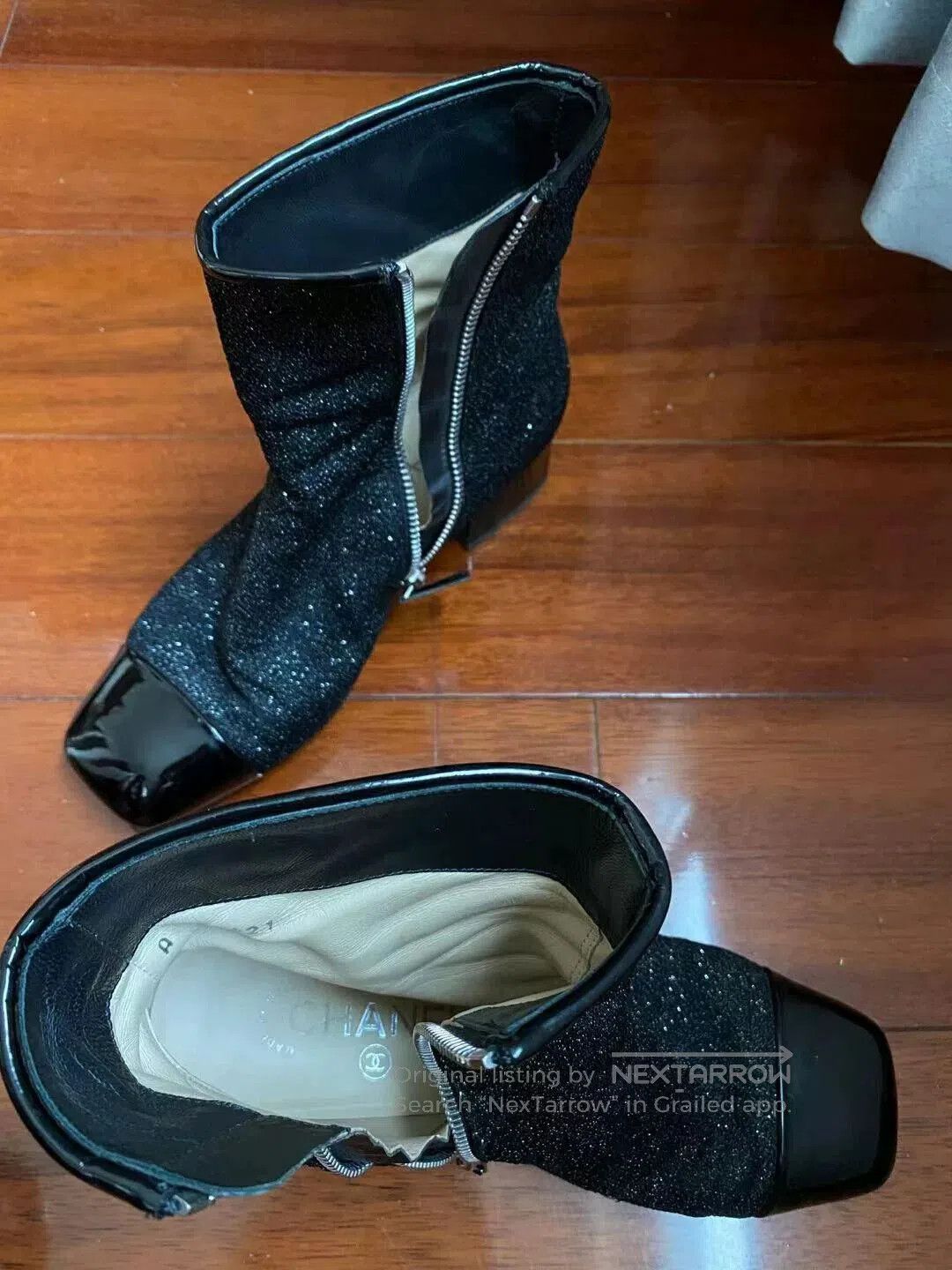Chanel CHANEL Sequin Ankle Boots. Size US 5 / IT 35 - 8 Thumbnail