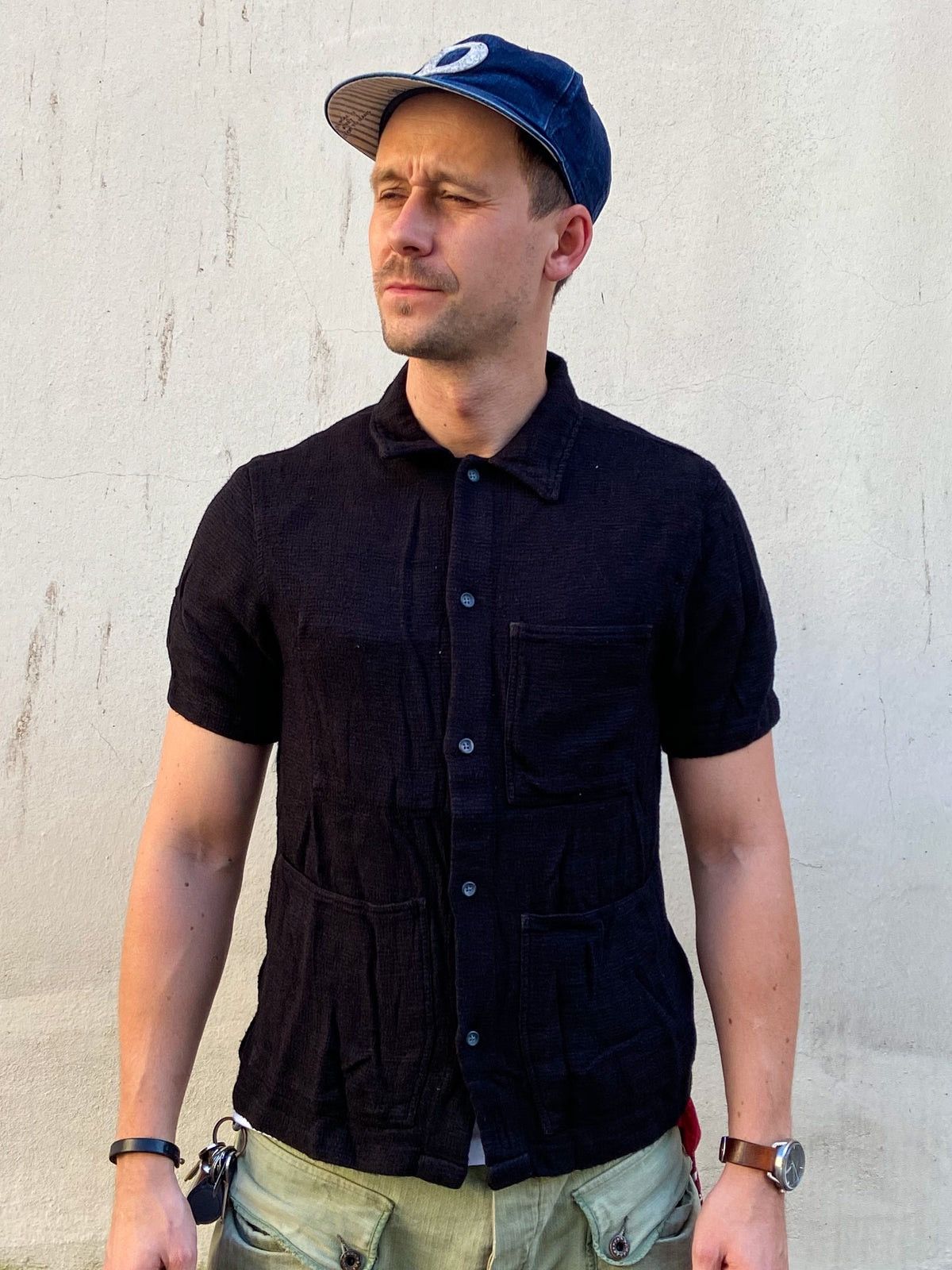 Nudie Jeans Nudie Jeans Svante Net Worker Shirt Black Size US XS / EU 42 / 0 - 1 Thumbnail