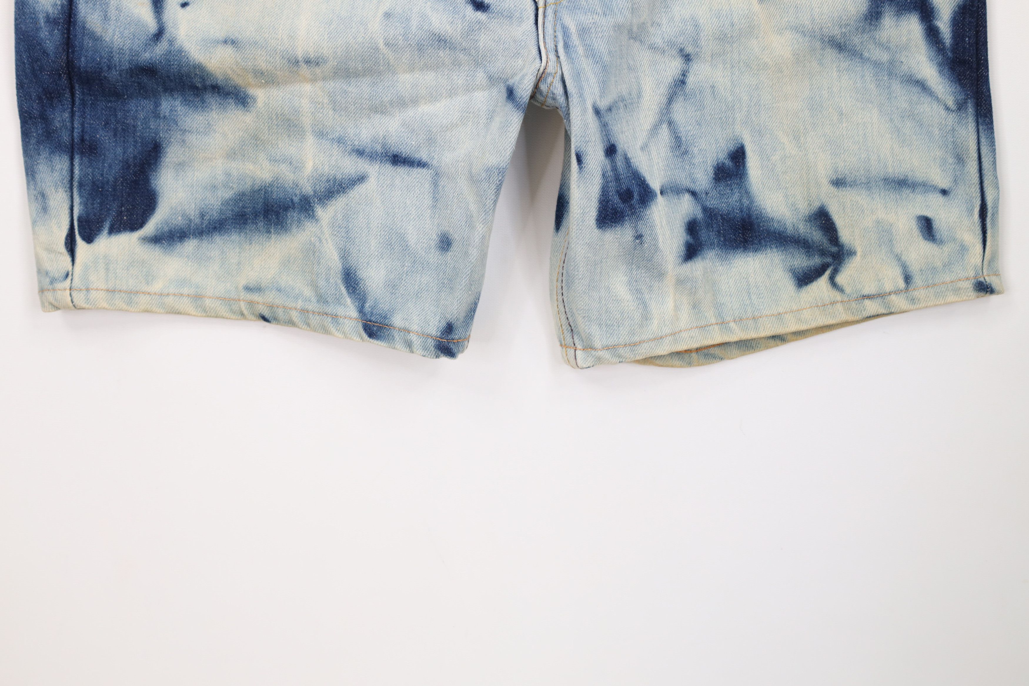 Levi's Vintage 70s Levis Orange Tab Acid Wash Denim Jean Shorts USA Size US 32 / EU 48 - 4 Thumbnail