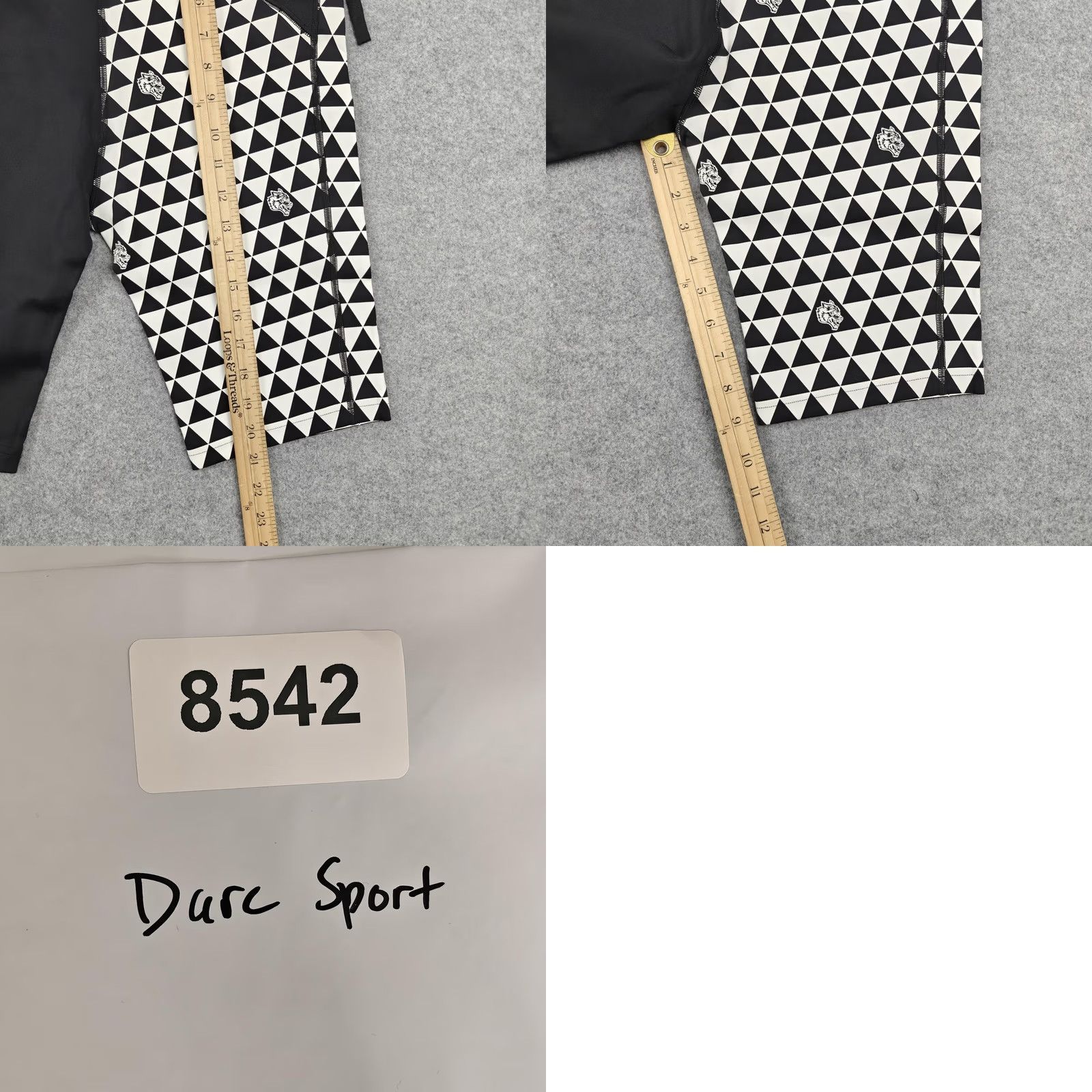 Darc Sport Darc Sport Mana Spandex Shorts Mens Medium Black White Geometric Wolves New Size US 31 - 8 Thumbnail