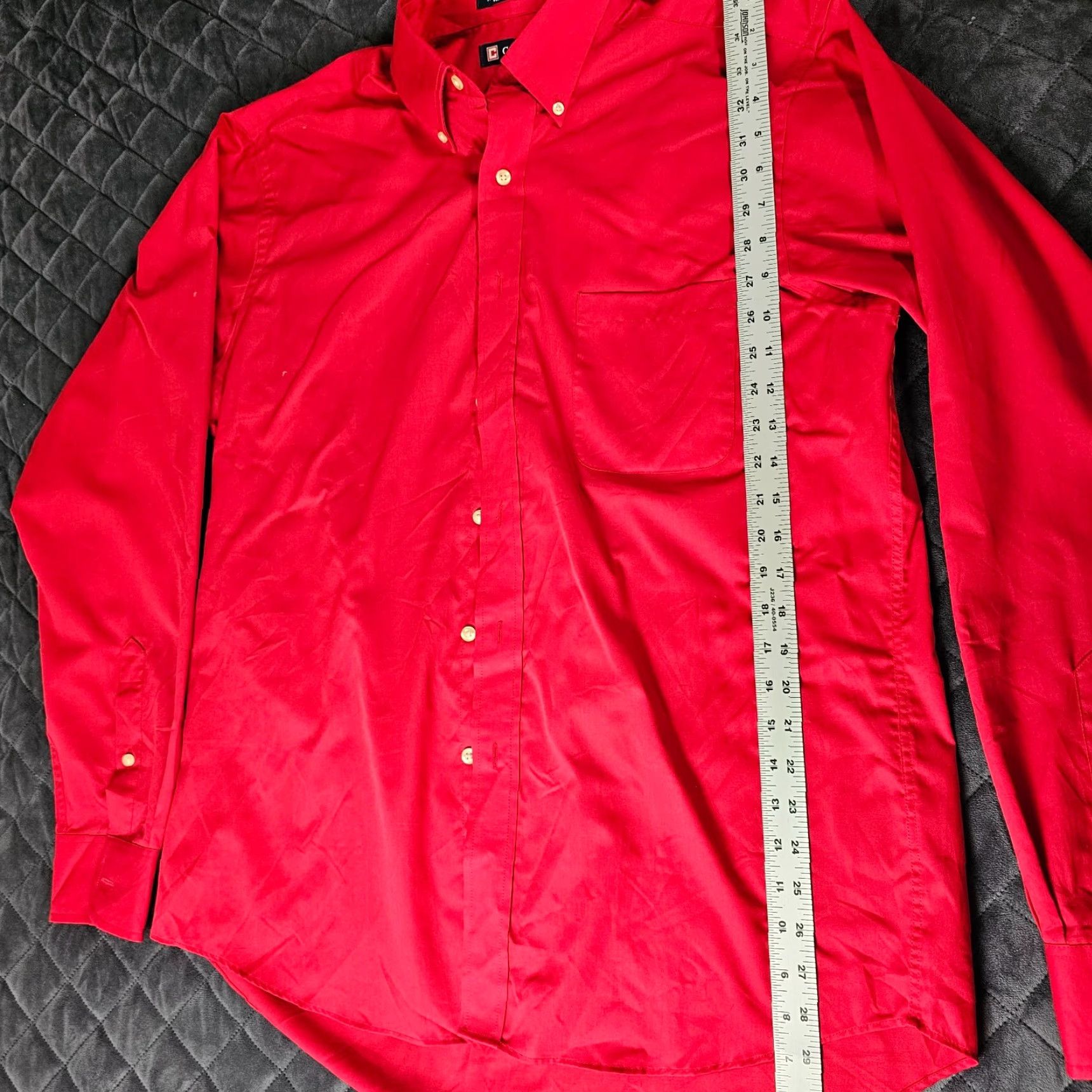 Chaps Chaps Wrinkle Free Twill Mens Shirt Size Large Classic Fit Solid Red Button Down Size US L / EU 52-54 / 3 - 4 Thumbnail