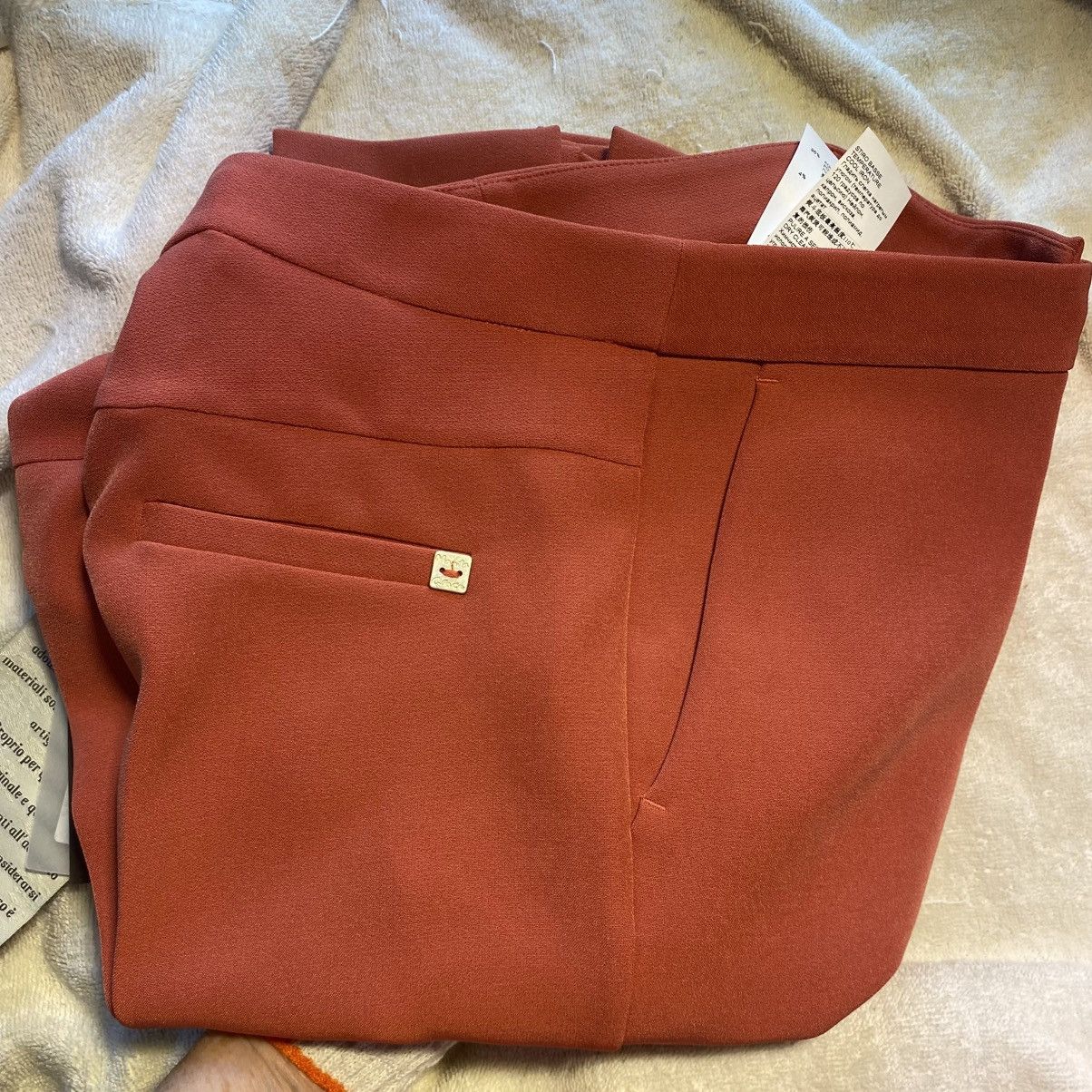Other Manila Grace Salmon Dress Pants Tailored Women's Size 42 Size 28" / US 6 / IT 42 - 7 Thumbnail