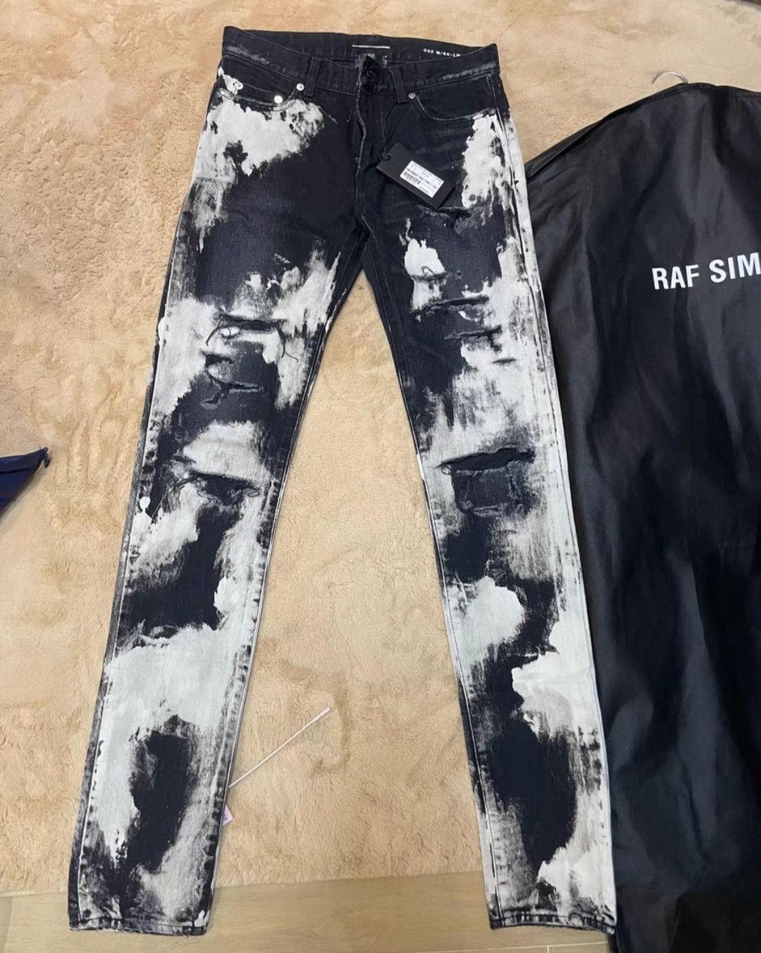 saint laurent Rendering Splattered Ink Destroyed Jeans