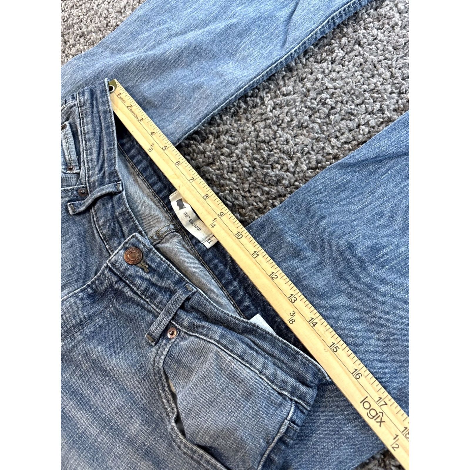 Levi's VINTAGE Levi’s 518 Low Rise Boot Cut Jeans Women 32x31 Light Blue Denim 5-Pocket Logo Slim Regular Strapless? (No) Size 24" / US 00 / IT 34 - 2 Thumbnail