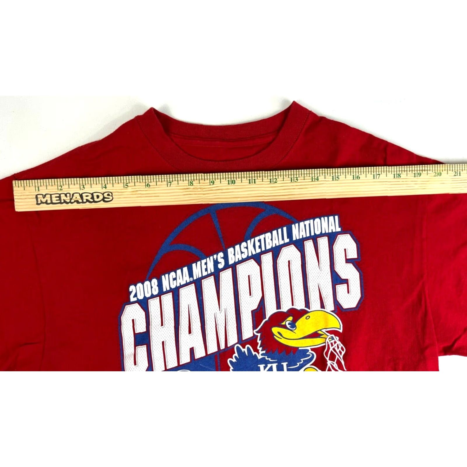 Adidas Adidas Kansas Jayhawks 2008 NCAA Men's Basketball National Champions T-Shirt Sz M Size US M / EU 48-50 / 2 - 6 Thumbnail