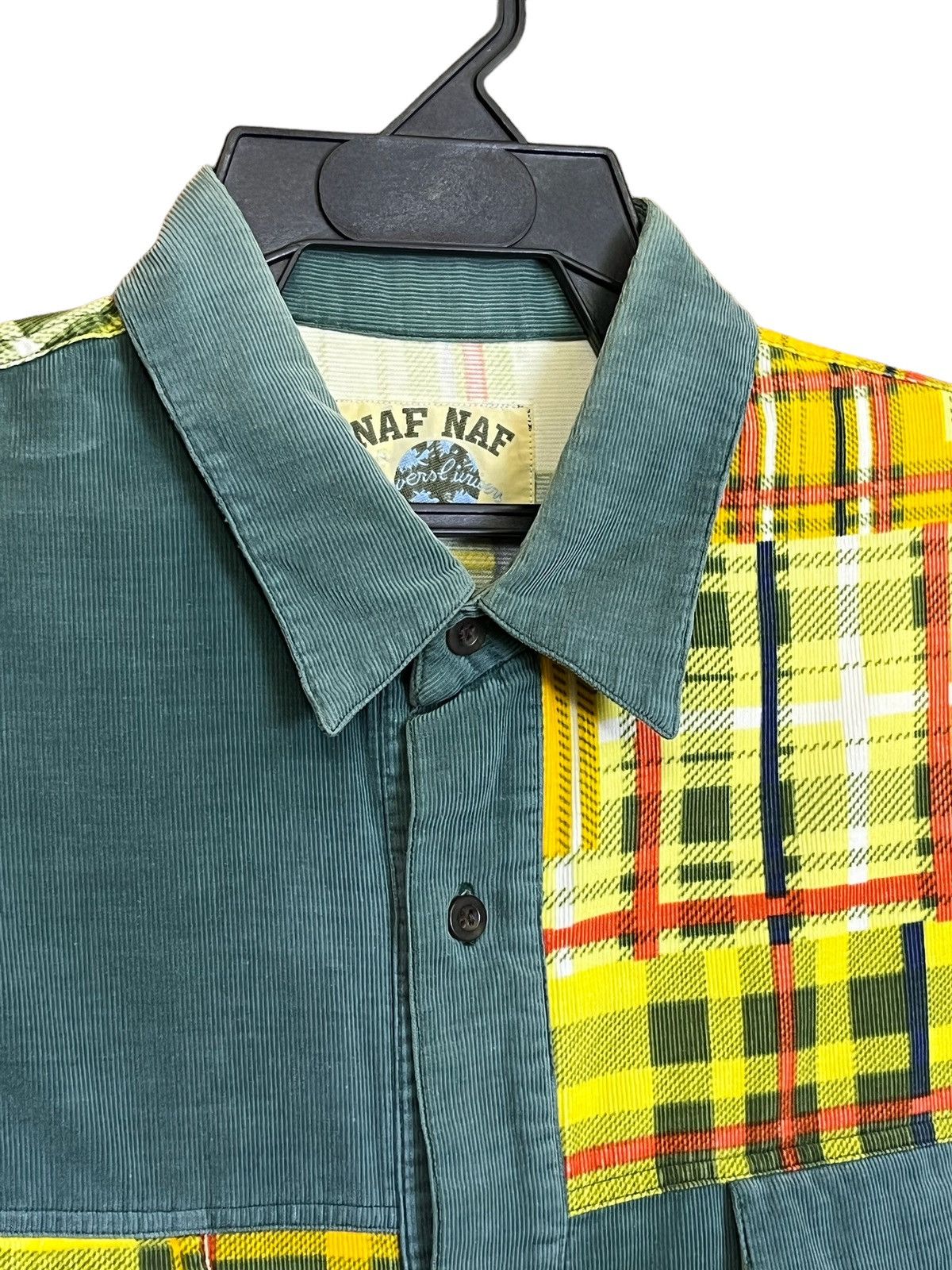 Issey Miyake JAPANESE BRAND NAF NAF CORDUROY PATCHWORK BUTTON UPS SHIRT Size US L / EU 52-54 / 3 - 4 Thumbnail