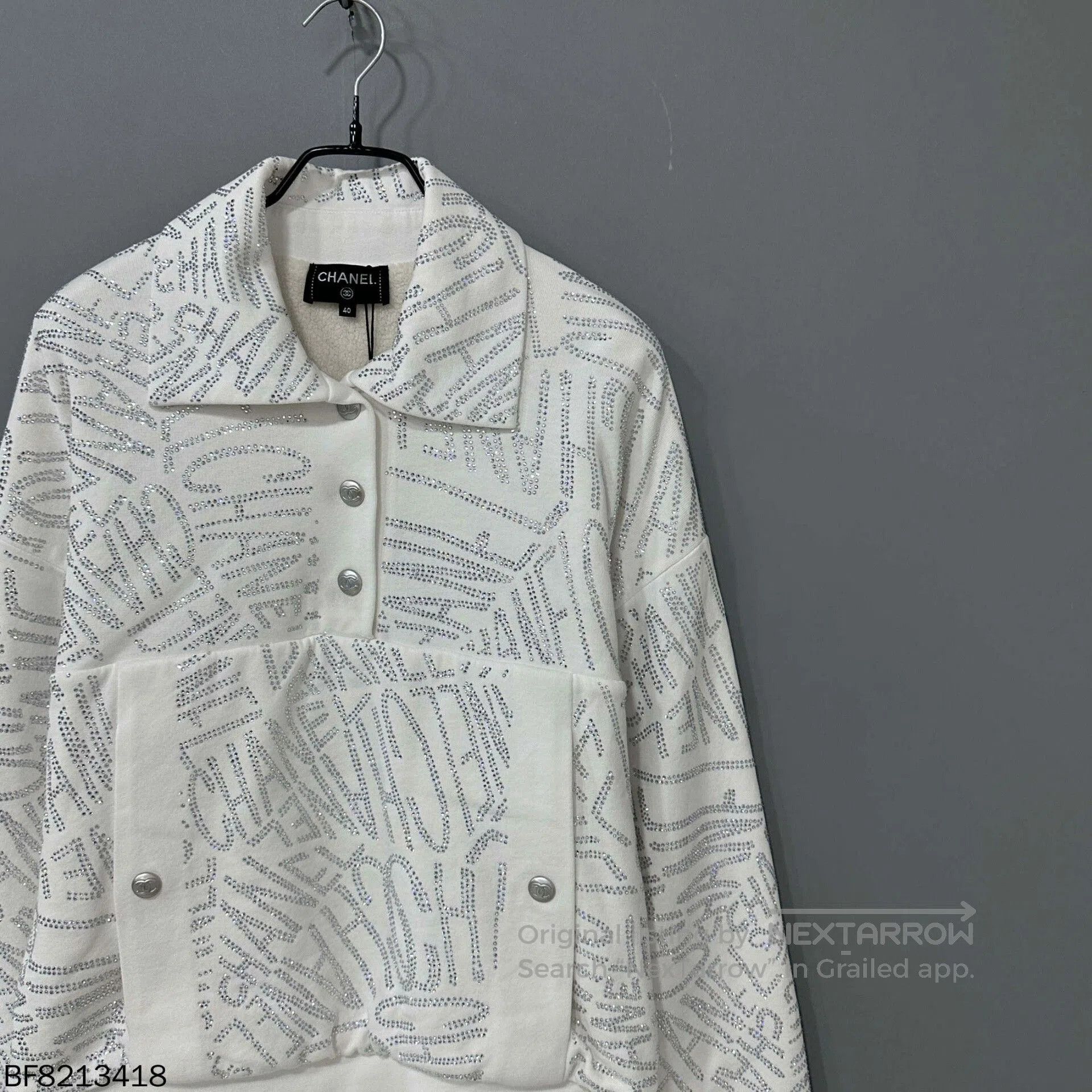 Chanel Chanel Rhinestone Letter Print Pullover. Size S / US 4 / IT 40 - 2 Thumbnail