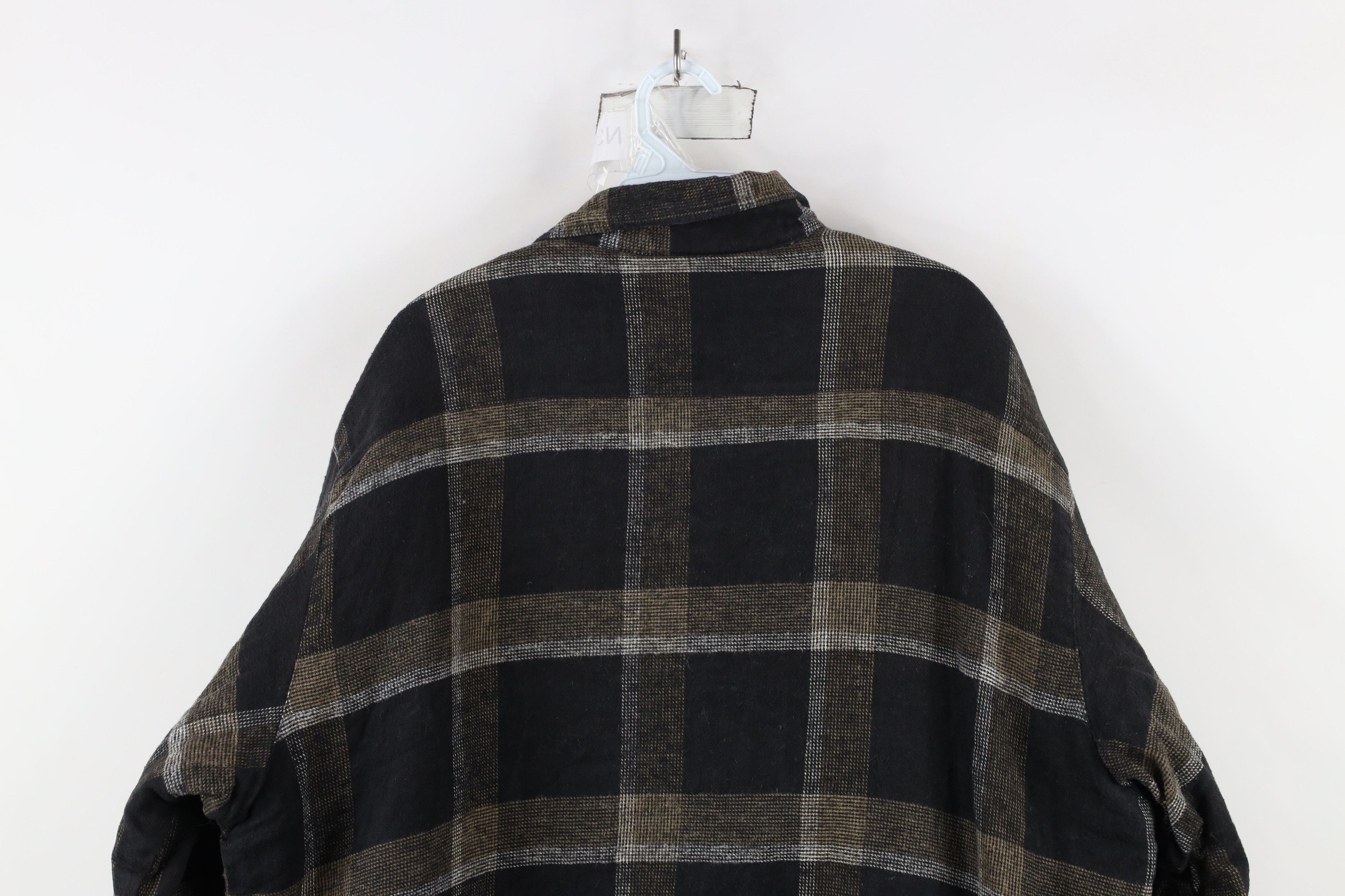 Vintage Vintage 90s Streetwear Fleece Lined Flannel Shirt Jacket Size US XL / EU 56 / 4 - 12 Thumbnail