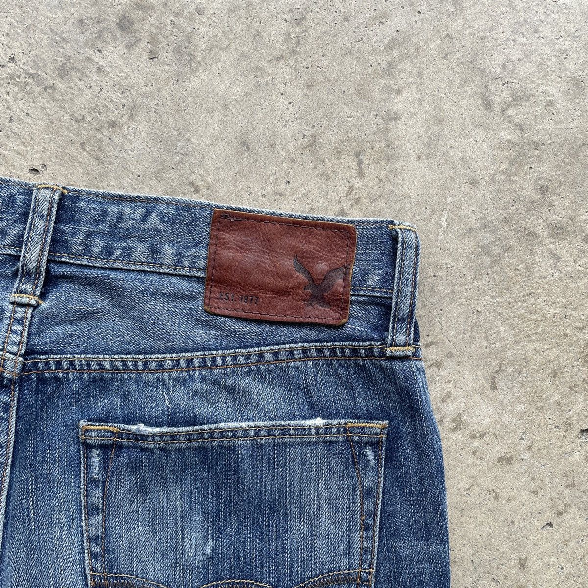 American Eagle Outfitters × Jean Vintage American Eagle Distressed Jeans Faded Pants W32 Size US 32 / EU 48 - 8 Thumbnail