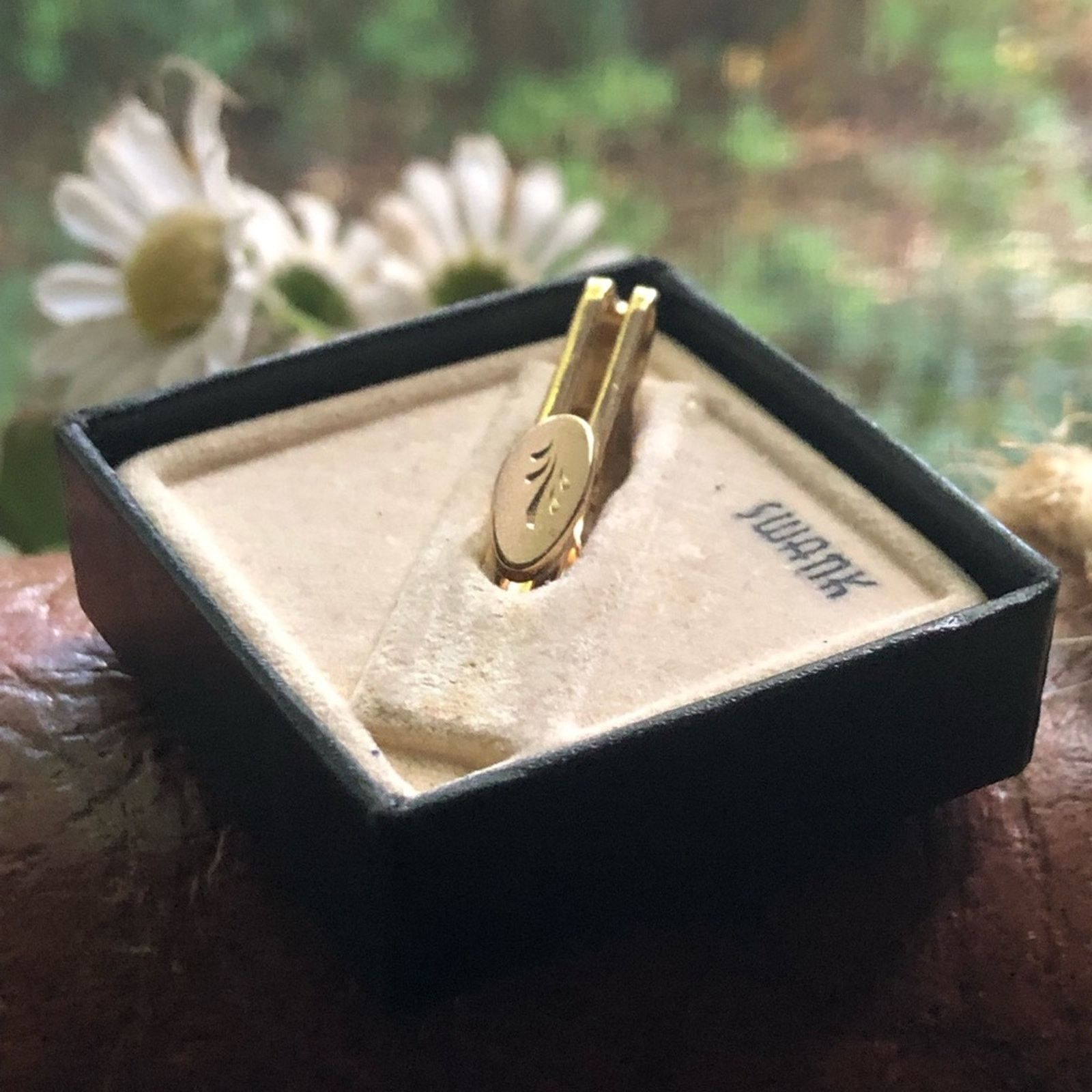 Vintage Vintage Swank diamond cut design tie bar tie clip NIB Size ONE SIZE - 2 Thumbnail