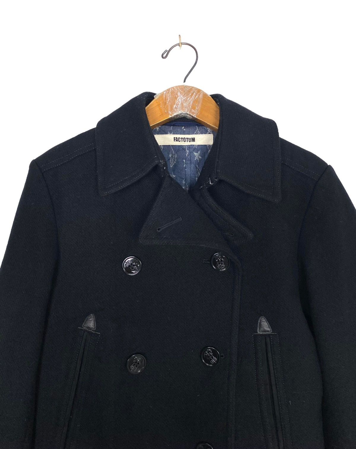 FACTOTUM Rare‼️ Factotum Double Breasted Pea Coat Made in Japan Size S / US 4 / IT 40 - 5 Thumbnail