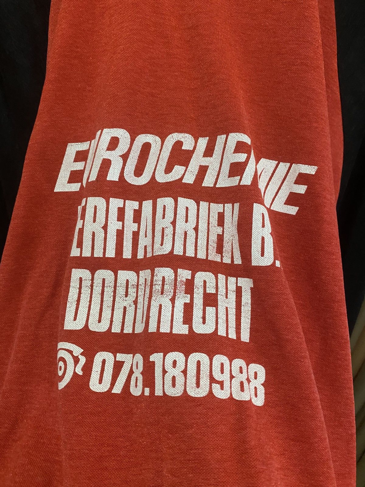 Vintage 1980s Eurochemie Dordrecht Red & Black Zip-Up Track Jacket Size US L / EU 52-54 / 3 - 9 Thumbnail