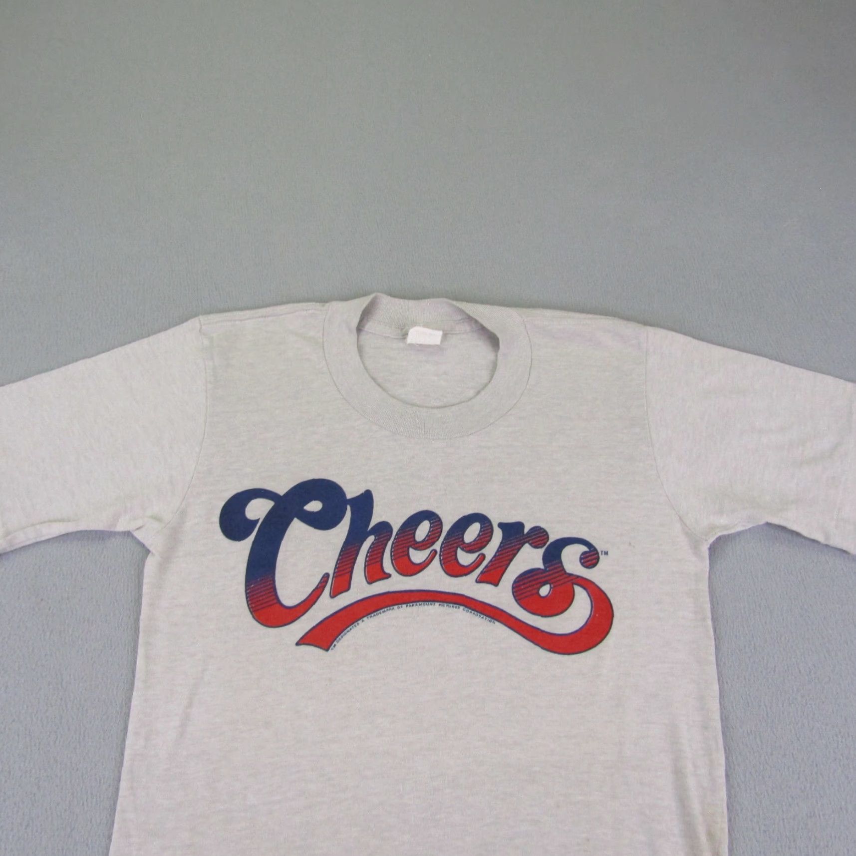 Velva Sheen VINTAGE Velva Sheen Cheers Shirt Mens Small Gray 80s T-Shirt Size US S / EU 44-46 / 1 - 5 Thumbnail