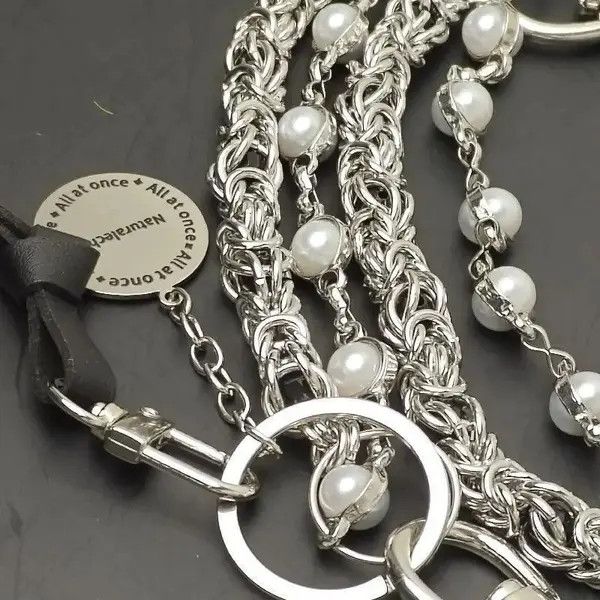 Japanese Brand 2 Layer Natural Echo Pearled Wallet Chain Size ONE SIZE - 2 Thumbnail
