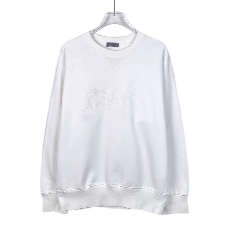 Dior Dior White logo letter embroidery cotton round-neck long-sl Size US M / EU 48-50 / 2 - 1 Thumbnail