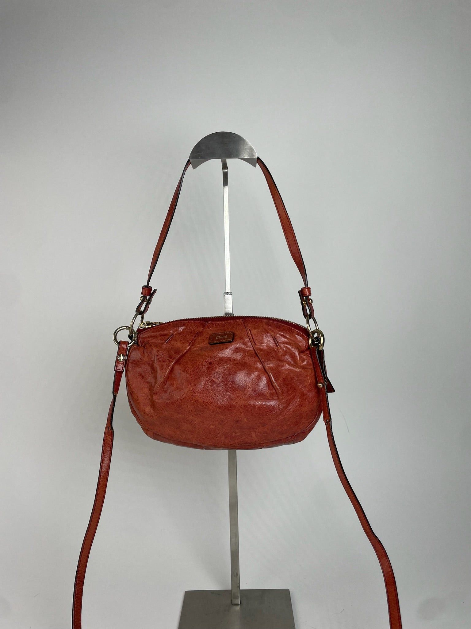 Chloe Vintage 2Way Leather Handbag Red Size ONE SIZE - 1 Thumbnail
