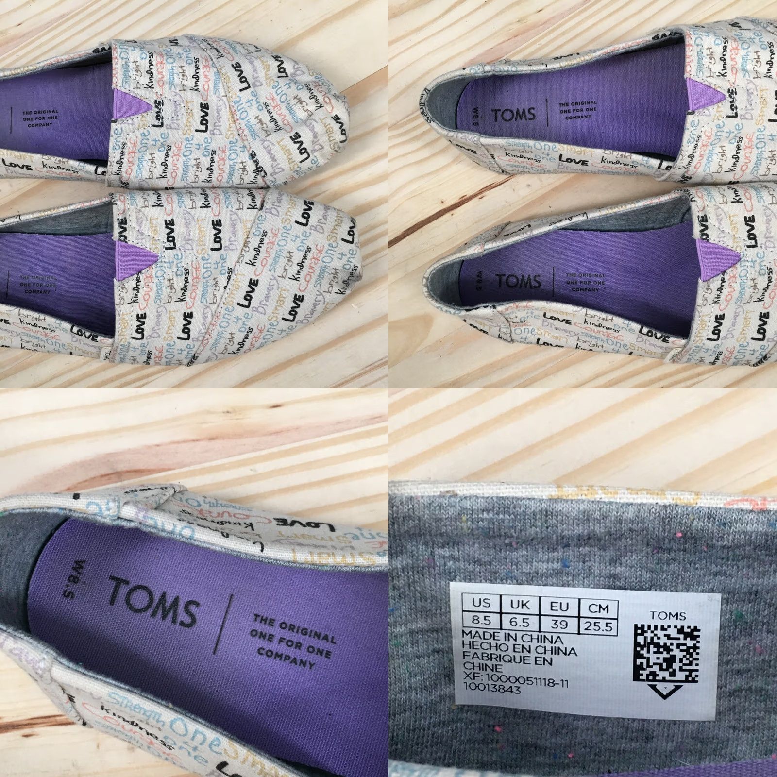 Toms TOMS Loafer Womens 8.5 White Alpargatas Round Toe Slip On Casual Canvas Shoes Size US 9 / IT 39 - 8 Thumbnail