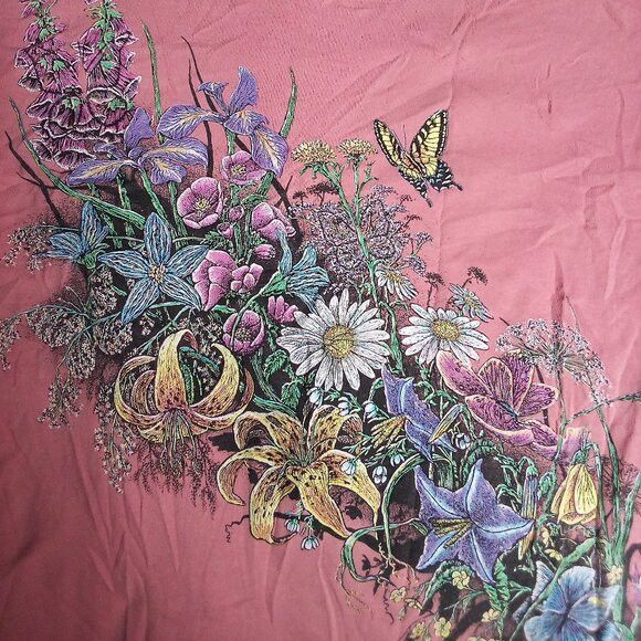 Other Vintage Stand Out Flowers Meadow Flowers Butterfly T-Shirt Size S / US 4 / IT 40 - 1 Thumbnail