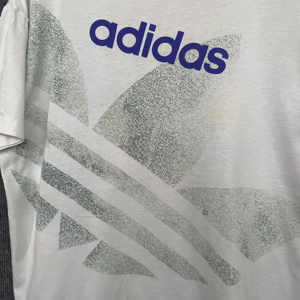 Adidas × Vintage Vintage 1990s Adidas AOP All Single Stitch T Shirt Size US L / EU 52-54 / 3 - 9 Thumbnail