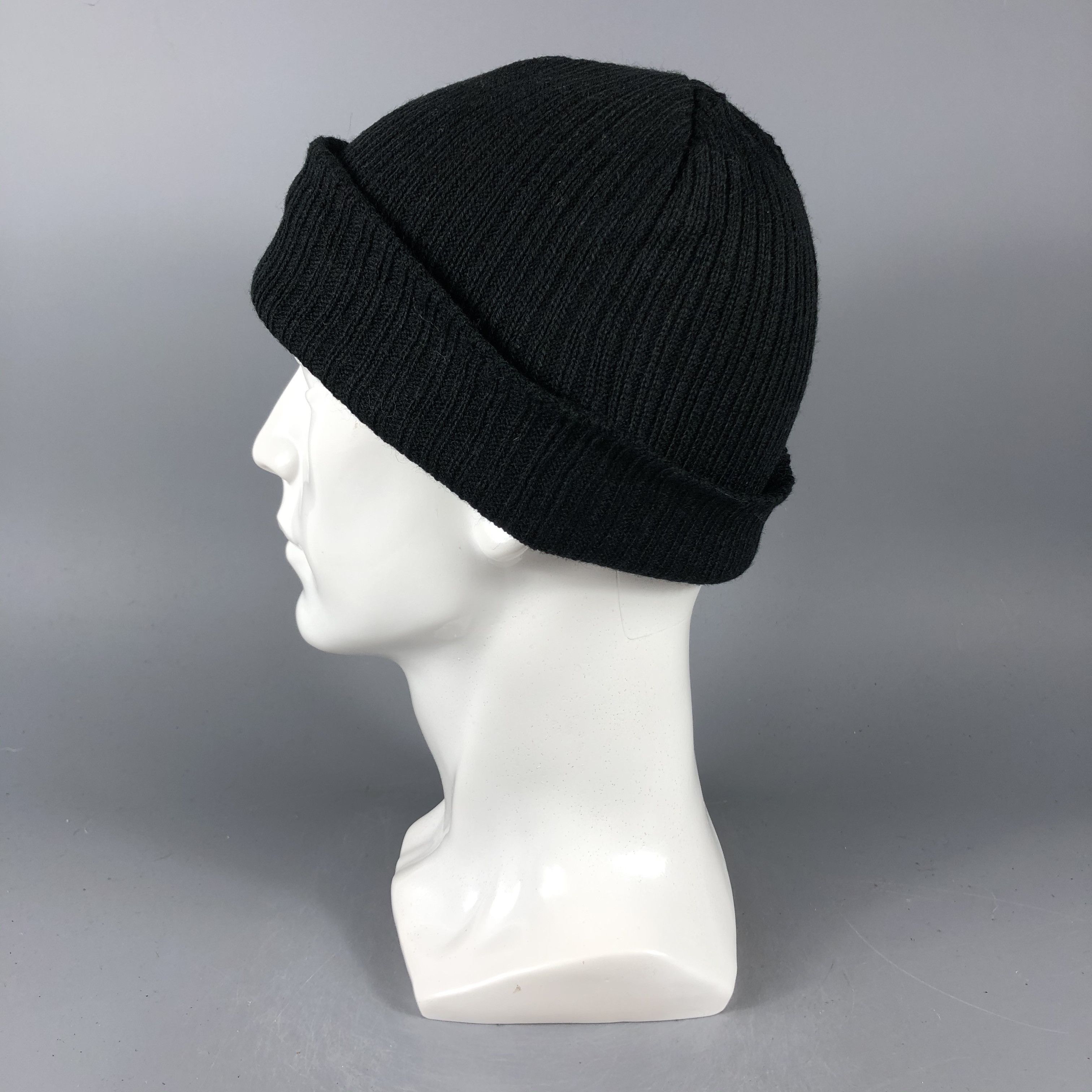 Vintage Vaults101 Black Beanie Snow Hat Snow Cap -D844 Size ONE SIZE - 1 Thumbnail