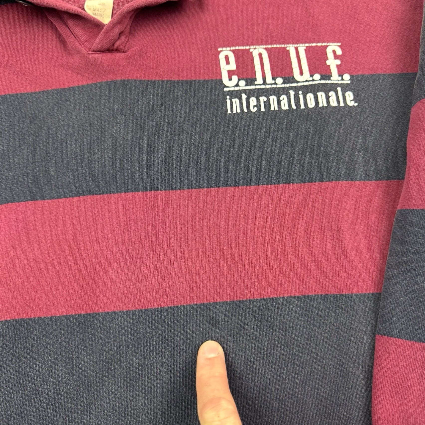 Vintage VINTAGE Enuf Internationale Rugby Polo Shirt Adult Large Striped 90s Red Mens Size US L / EU 52-54 / 3 - 6 Thumbnail