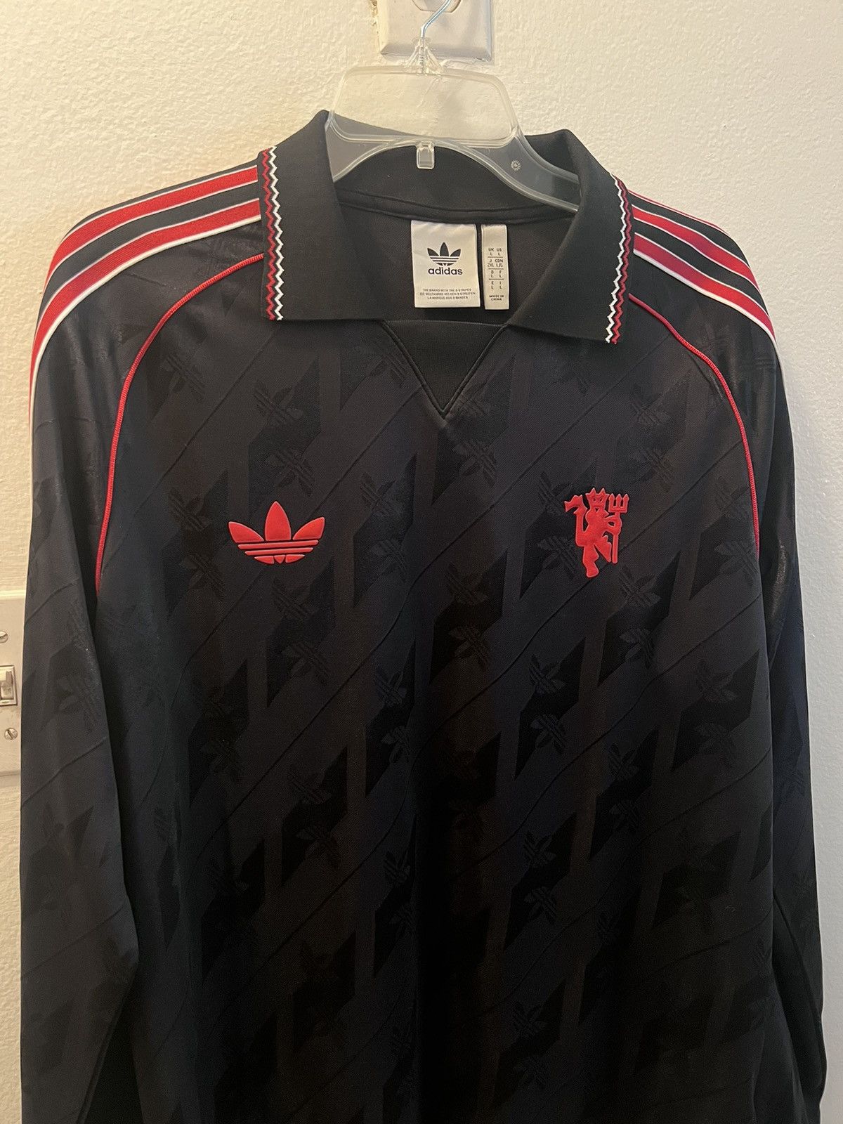 Adidas Manchester United adidas Lifestyler Long Sleeve Jersey Size US L / EU 52-54 / 3 - 1 Thumbnail
