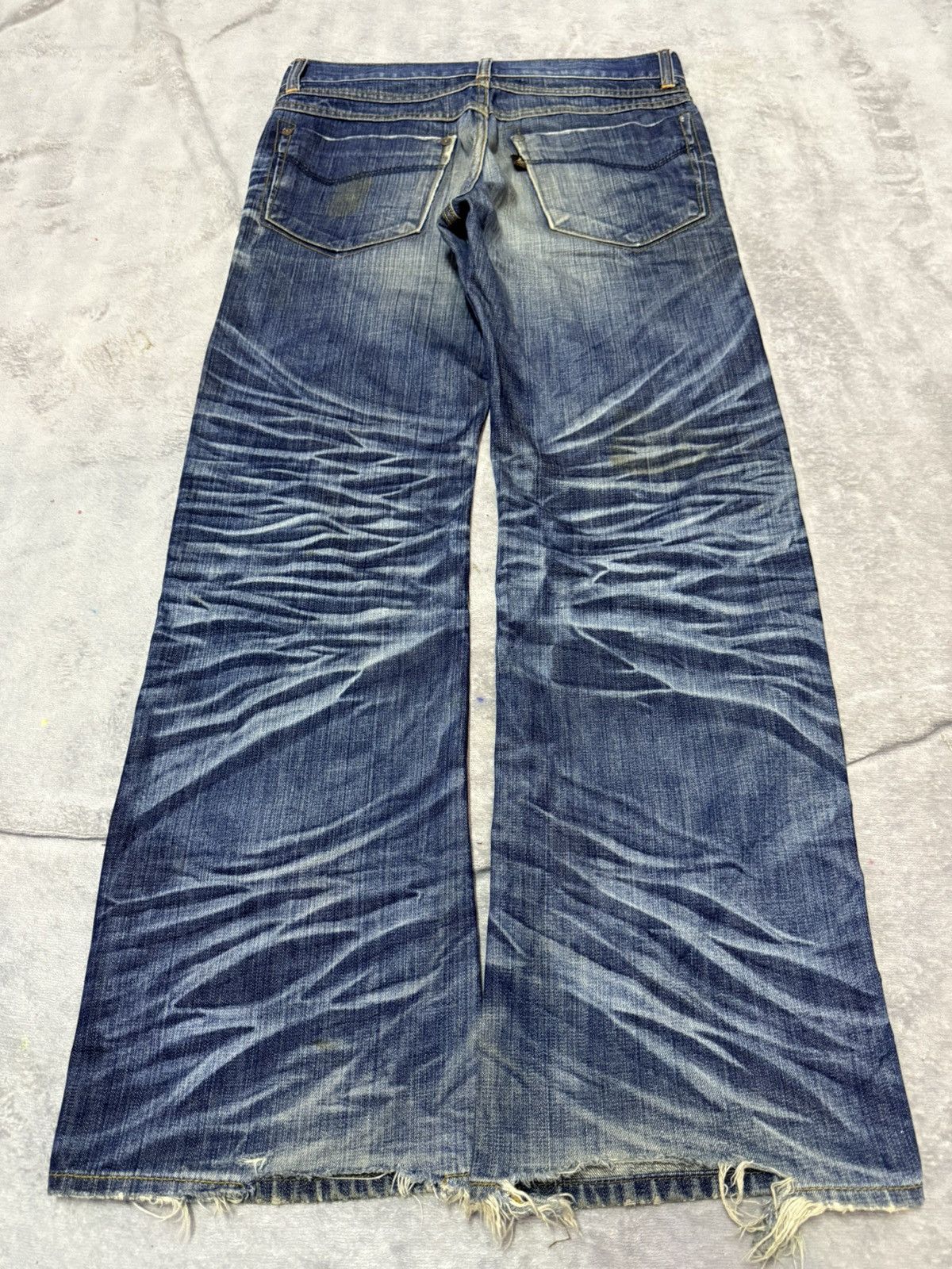 Hysteric Glamour × Japanese Brand Old Army Japan Studded Claw Mark Muddy Wide Leg Flared Jeans Size US 30 / EU 46 - 2 Thumbnail