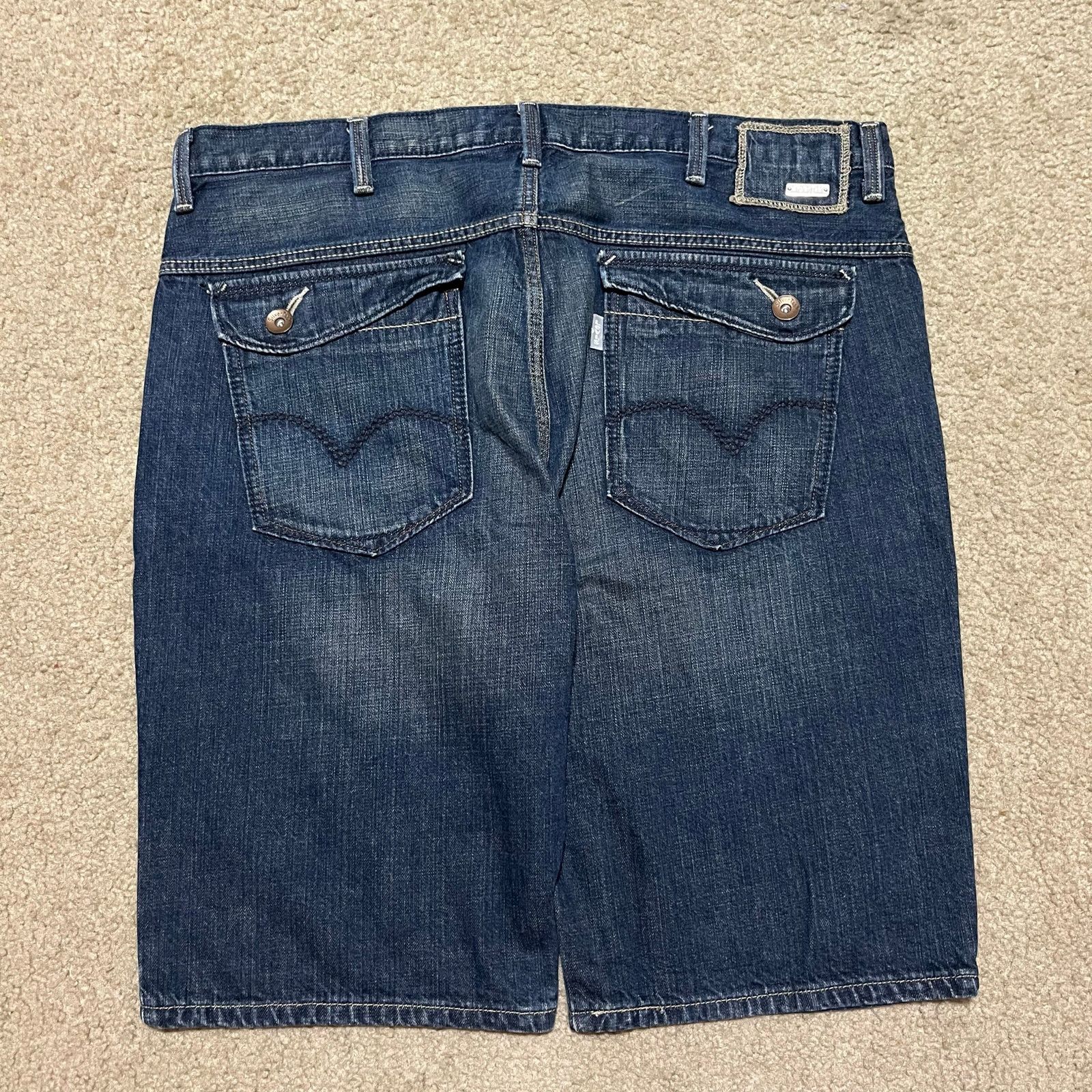 Levi's Levi’s Silver Tab Baggy Faded Dark Washed Jorts 41W Size US 41 - 2 Thumbnail
