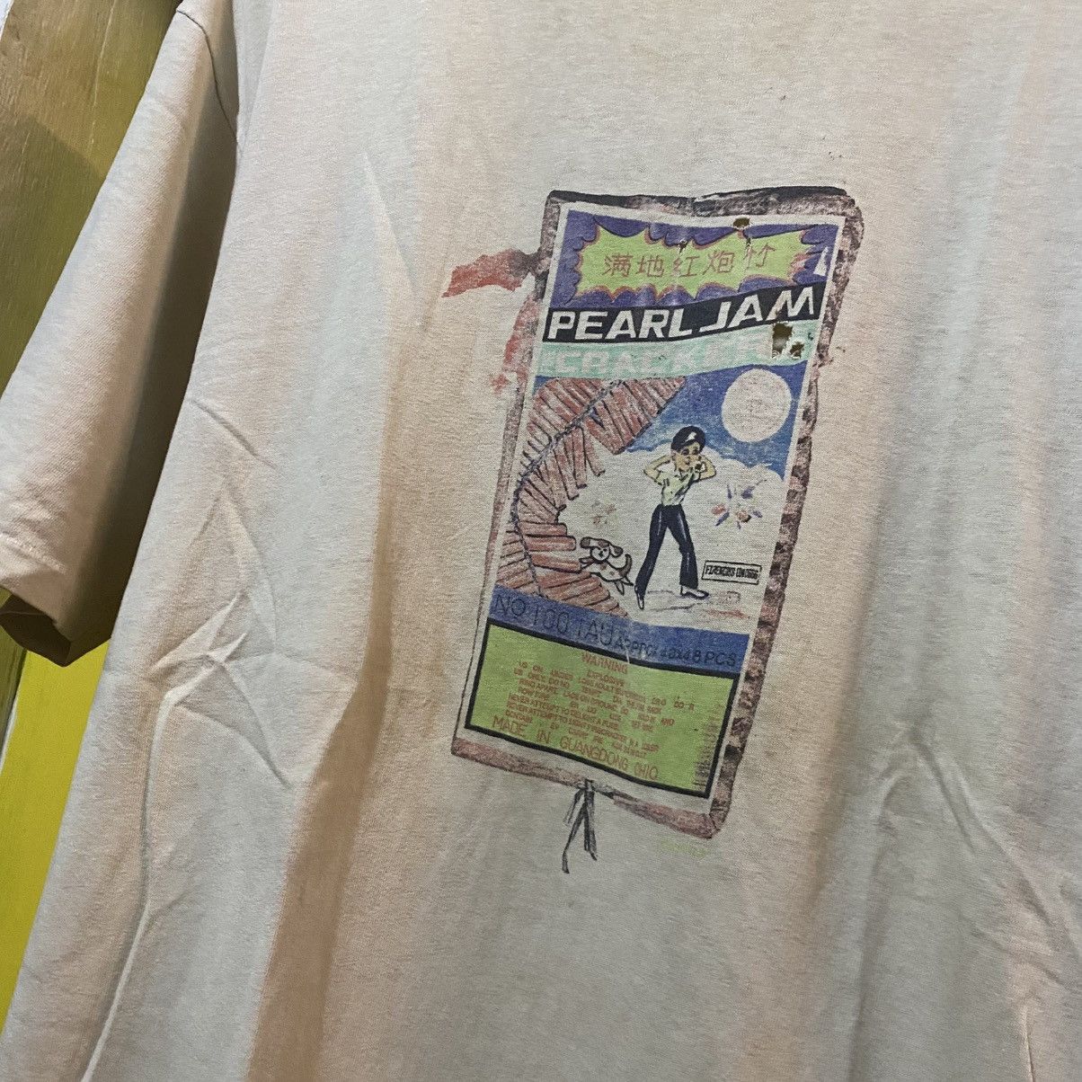 Band Tees × Vintage 90s Thrashed Pearl Jam Tour tee Size US L / EU 52-54 / 3 - 2 Thumbnail
