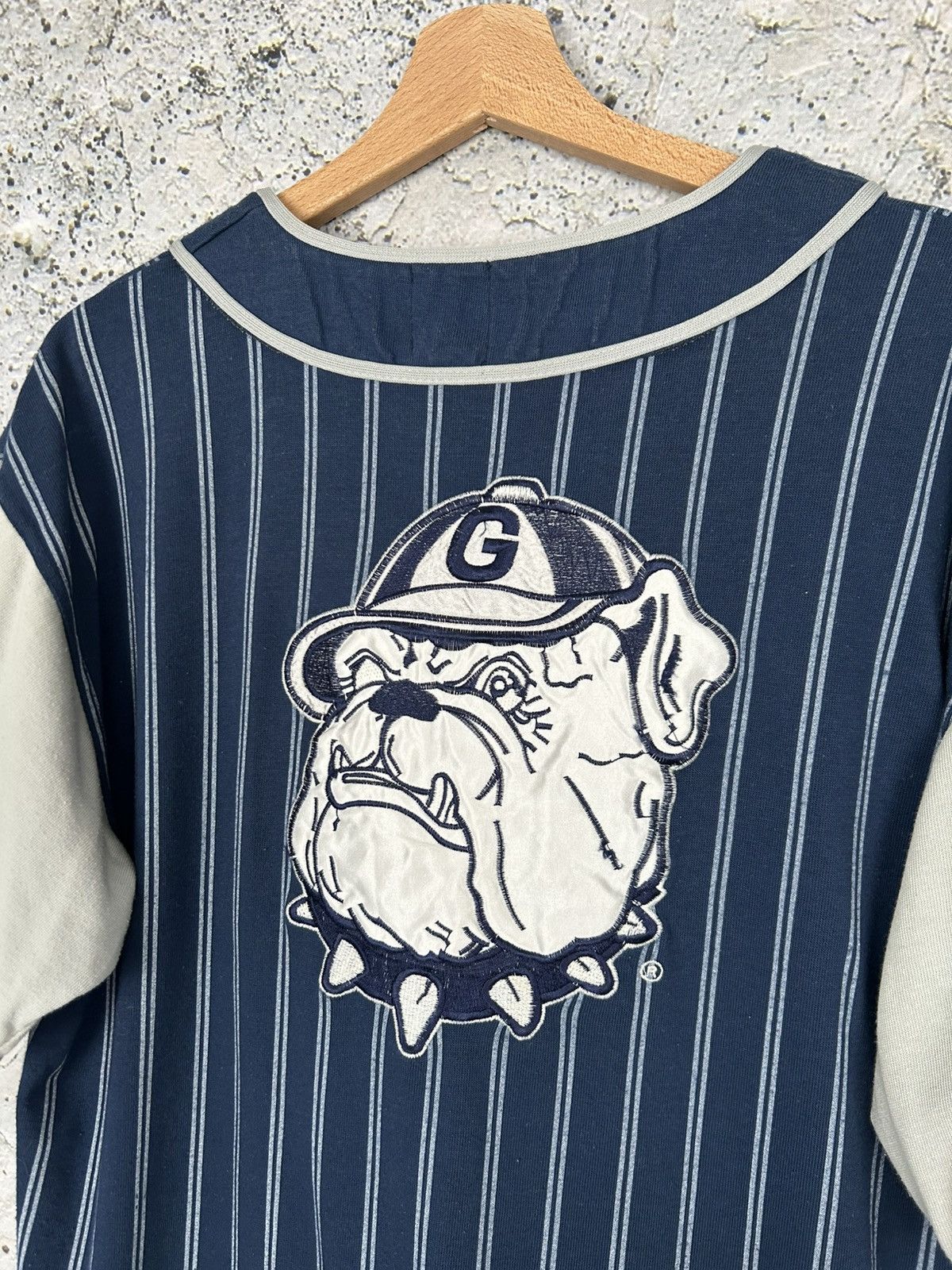 MLB Vintage Georgetown Hoyas Stripe MLB Baseball Jersey 90s Rare Size US L / EU 52-54 / 3 - 5 Thumbnail