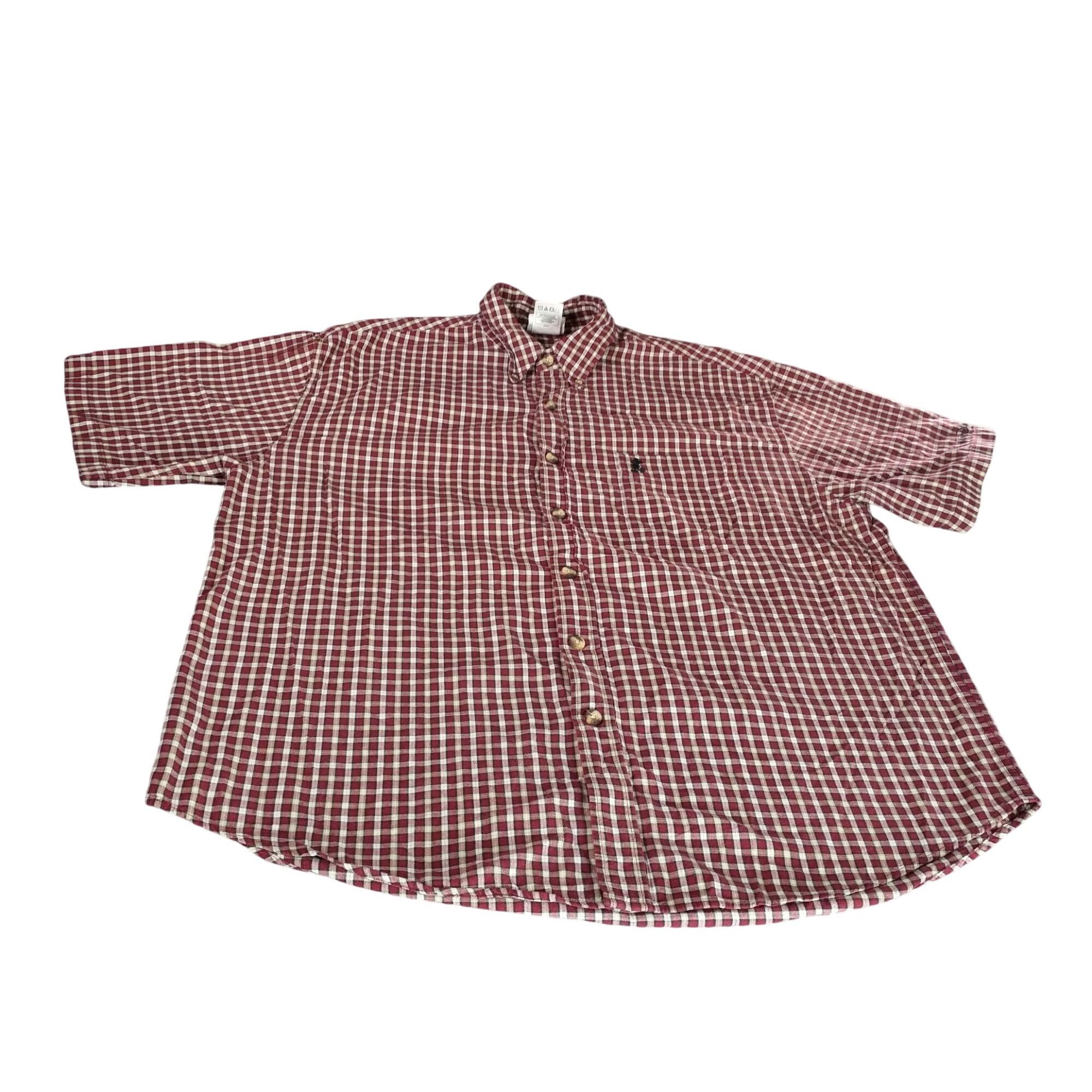 Disney Vintage Walt Disney World Button Up Shirt Men Sz XL Red Whit Size US XL / EU 56 / 4 - 1 Thumbnail
