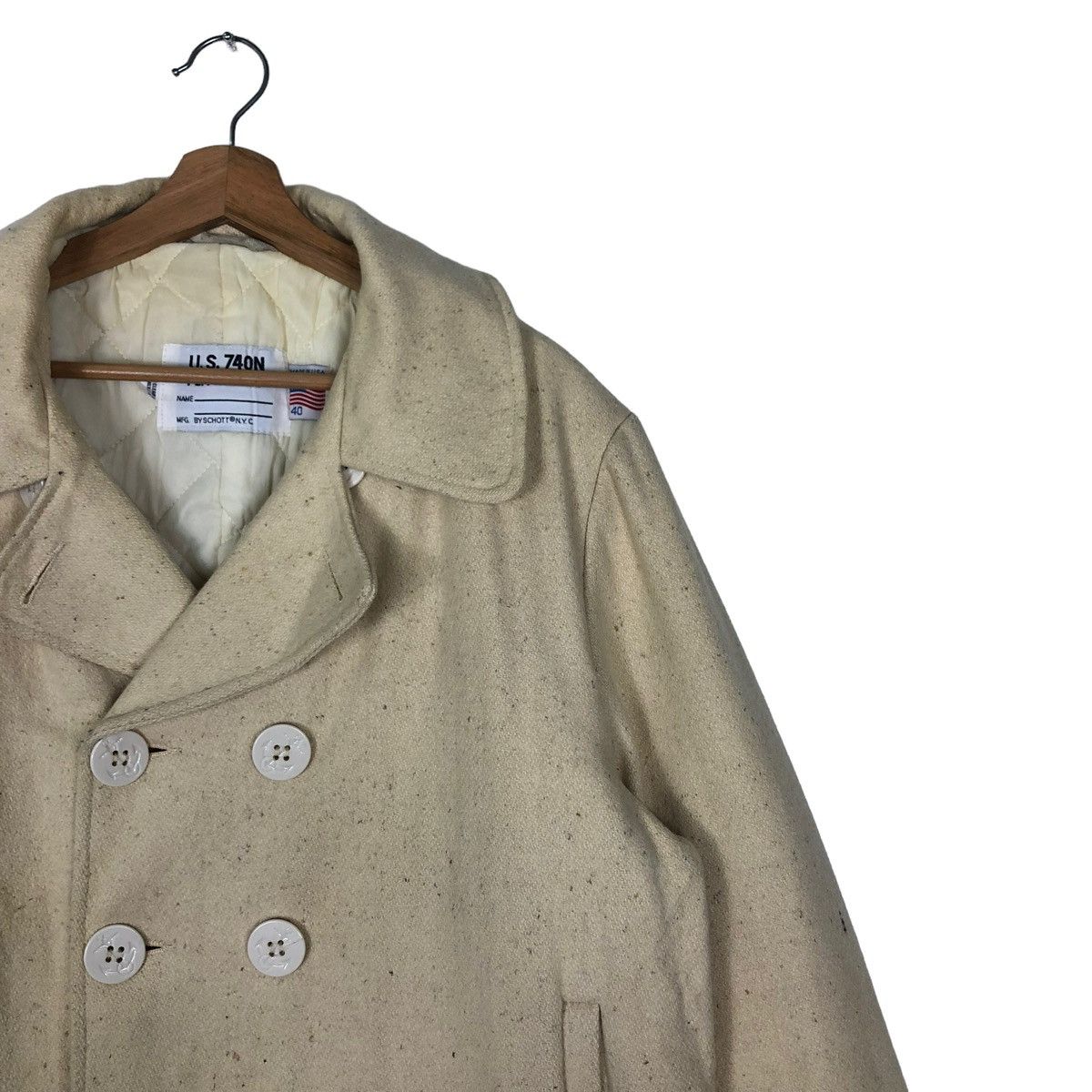 Schott 🔥90’s VINTAGE U.S. 740N PEA JACKET SCHOTT MADE IN USA Size US M / EU 48-50 / 2 - 4 Thumbnail