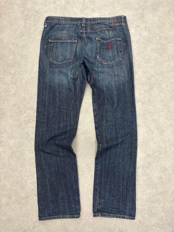 Marithe + Francois Girbaud 2000s Marithé + François Girbaud Blue Distressed Denim Jeans Size US 34 / EU 50 - 7 Thumbnail