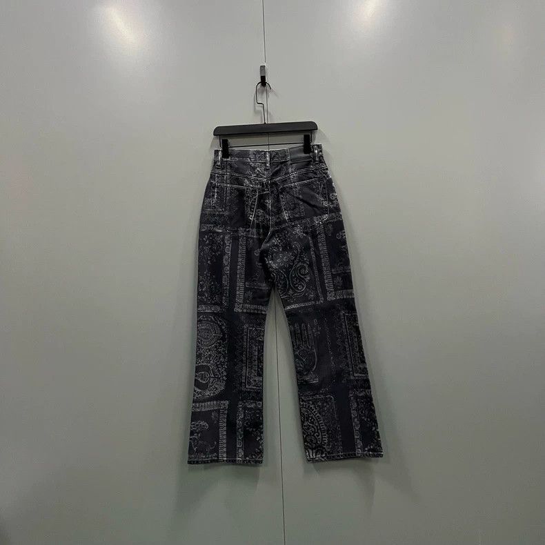 Acne Studios Acne Studios Black cashew flower printed long pants Size US 27 - 2 Thumbnail