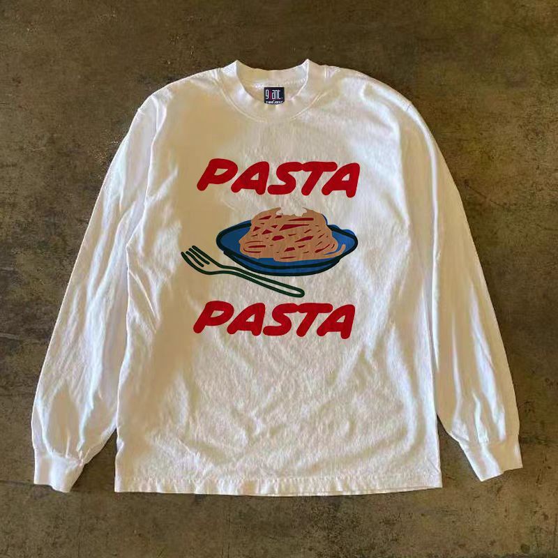 Japanese Brand × Vintage Casual retro spaghetti pattern long sleeve t-shirt Size US L / EU 52-54 / 3 - 1 Thumbnail