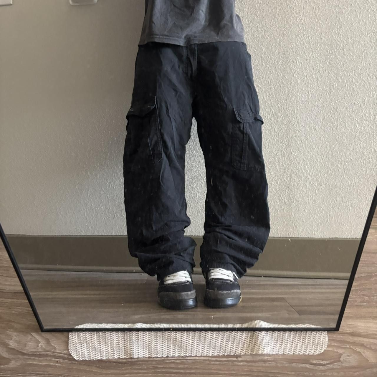 Japanese Brand Crazy Vintage Y2K/2000s Grunge Black Skater Cargo Pants! 34x29 Size US 34 / EU 50 - 1 Thumbnail